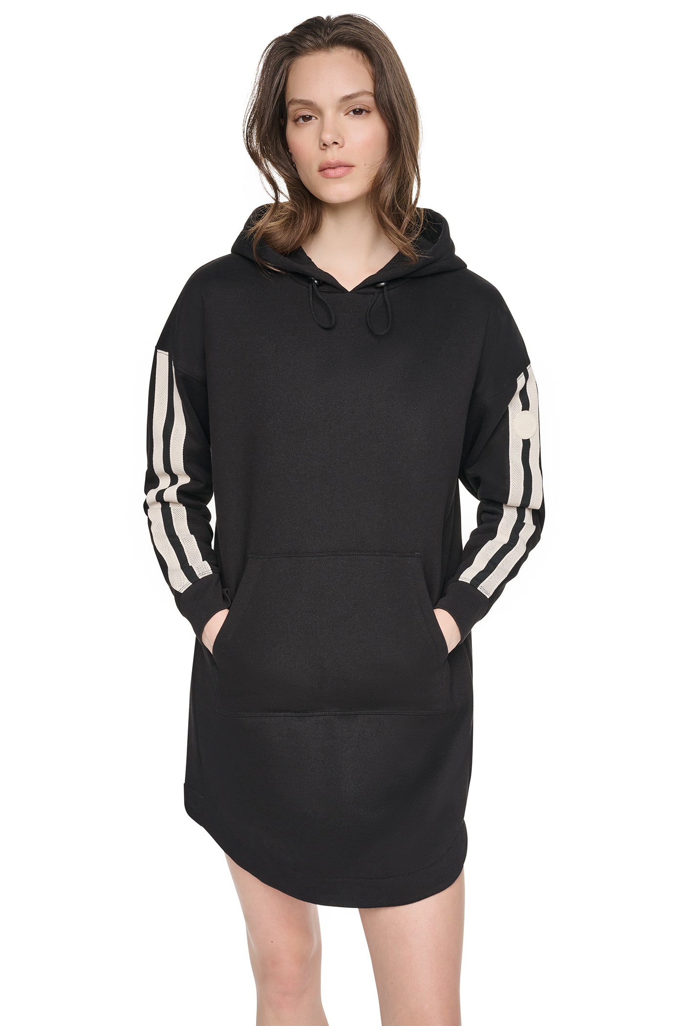 STRIPED MINI HOODIE DRESS View 1 | SALE STRIPED MINI HOODIE DRESS View 1 | SALE