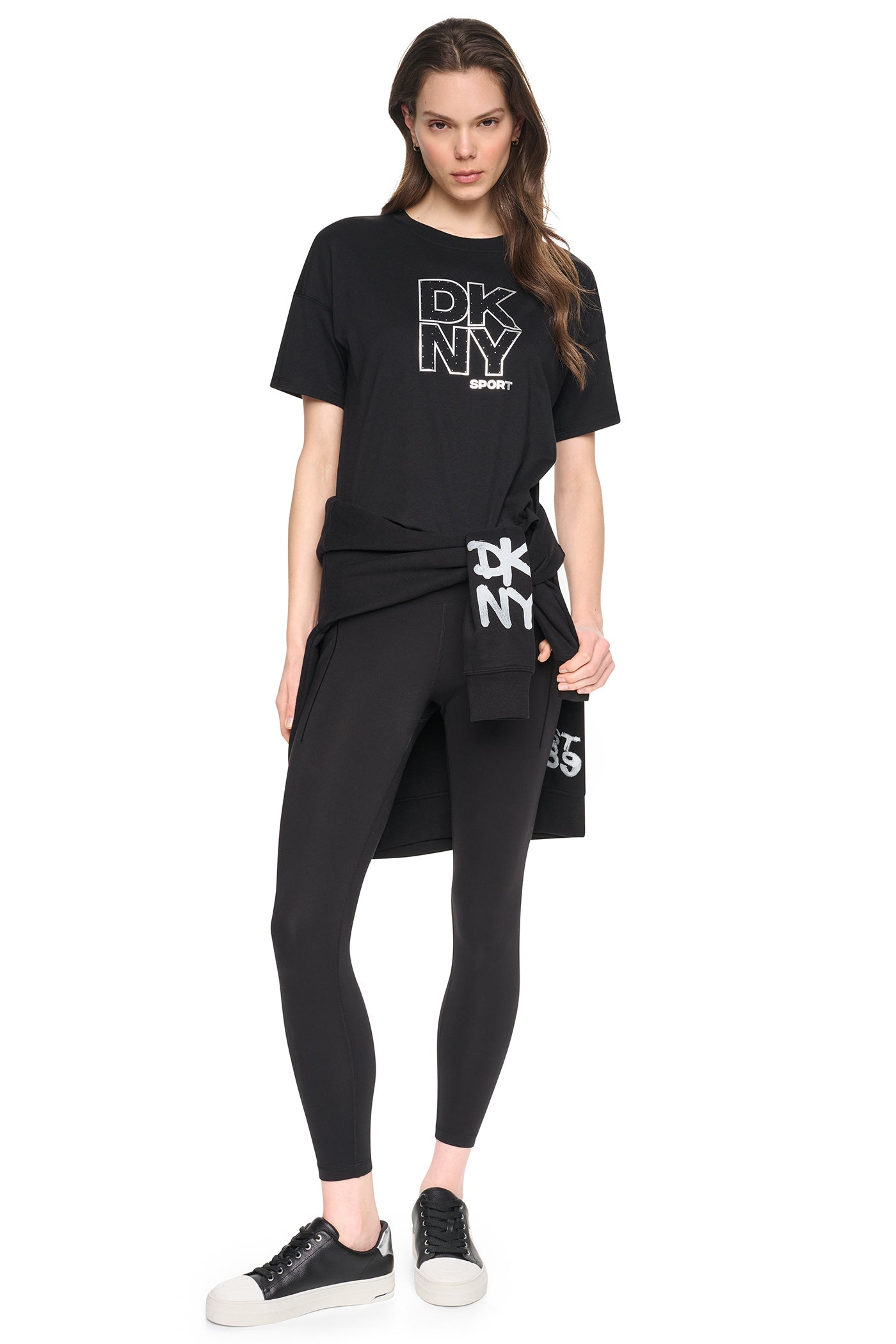 CROPPED CRYSTAL STACKED LOGO TEE View 2 | Gifts Under $100 CROPPED CRYSTAL STACKED LOGO TEE View 2 | Gifts Under $100