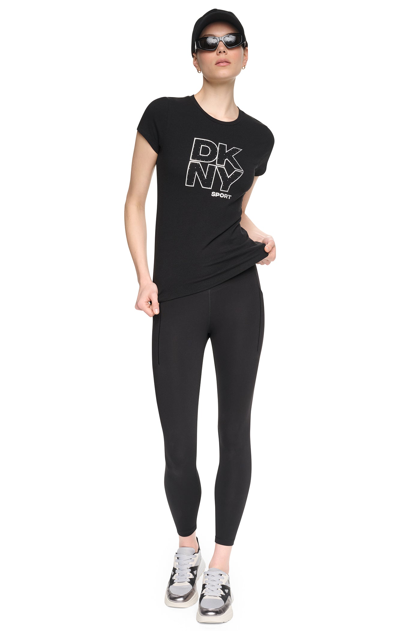 CRYSTAL METALLIC LOGO BABY TEE View 2 | Clothing CRYSTAL METALLIC LOGO BABY TEE View 2 | Clothing