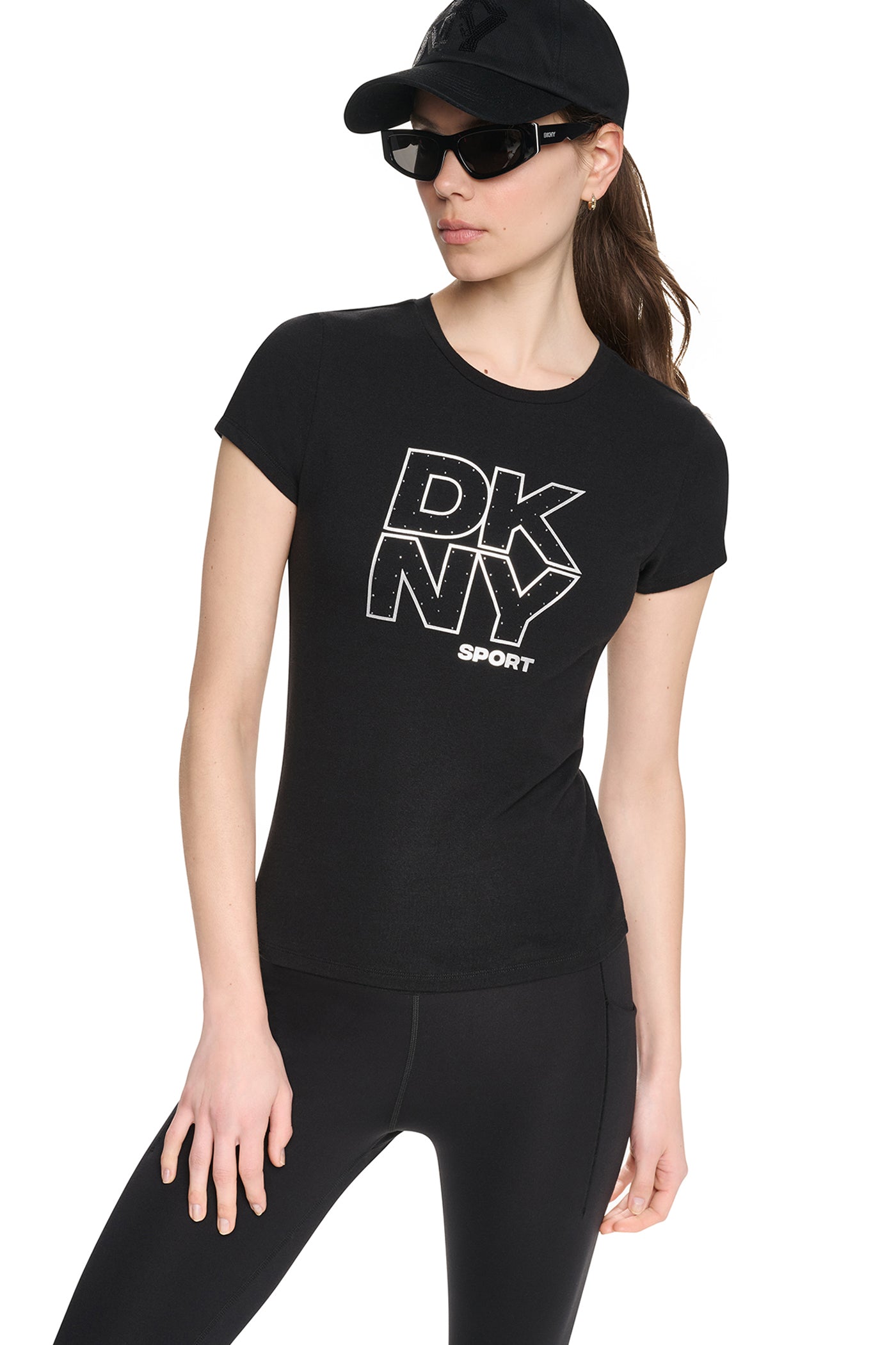 CRYSTAL METALLIC LOGO BABY TEE View 1 | Clothing CRYSTAL METALLIC LOGO BABY TEE View 1 | Clothing