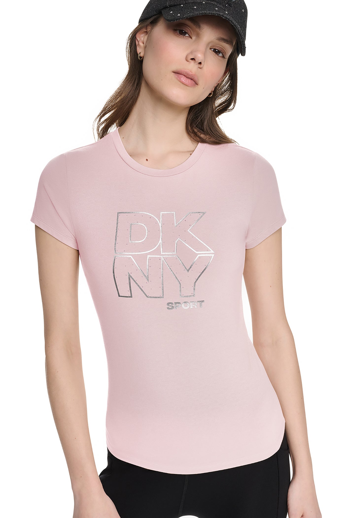 CRYSTAL METALLIC LOGO BABY TEE View 1 | Gifts Under $100 CRYSTAL METALLIC LOGO BABY TEE View 1 | Gifts Under $100