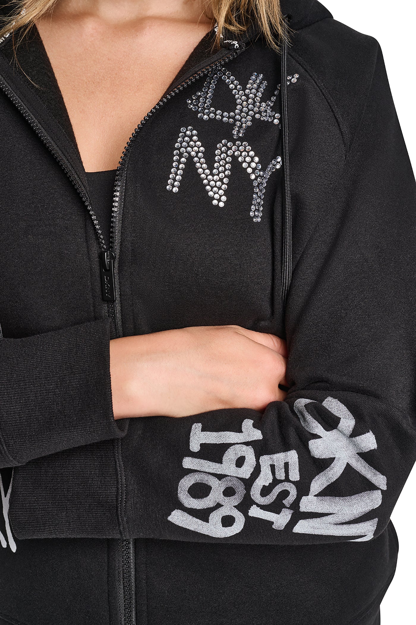 GRAFFITI RHINESTONE FULL-ZIP HOODIE View 2 | SALE GRAFFITI RHINESTONE FULL-ZIP HOODIE View 2 | SALE