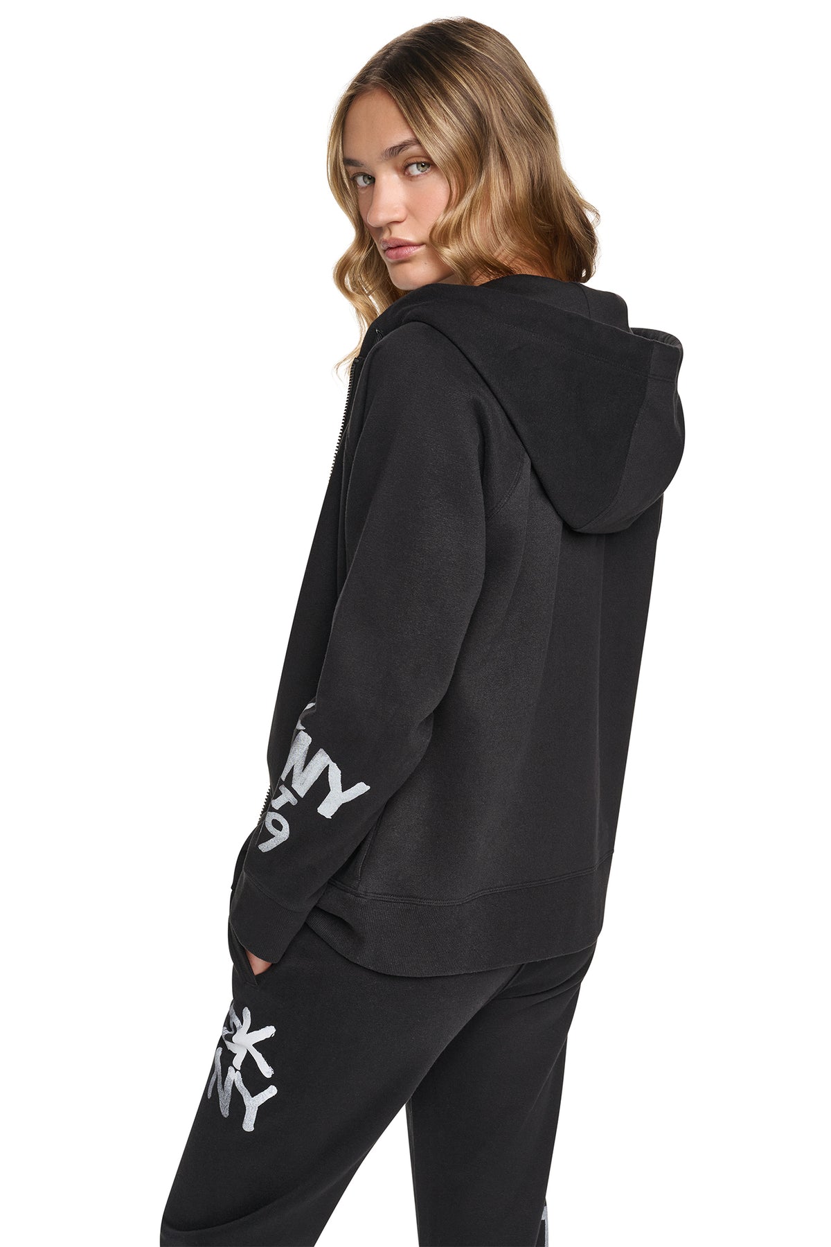 GRAFFITI RHINESTONE FULL-ZIP HOODIE VIEW 2