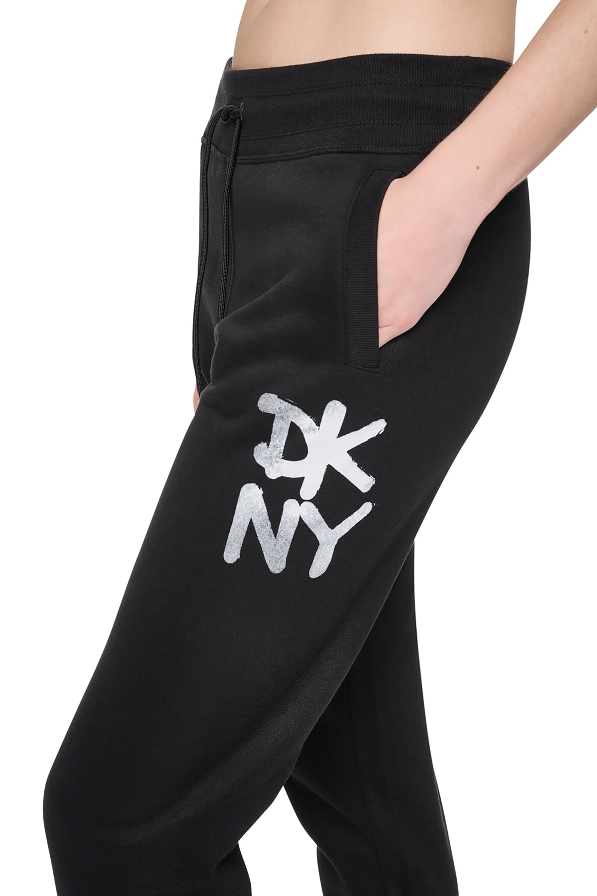 MID-RISE GRAFFITI RHINESTONE LOGO JOGGER VIEW 2