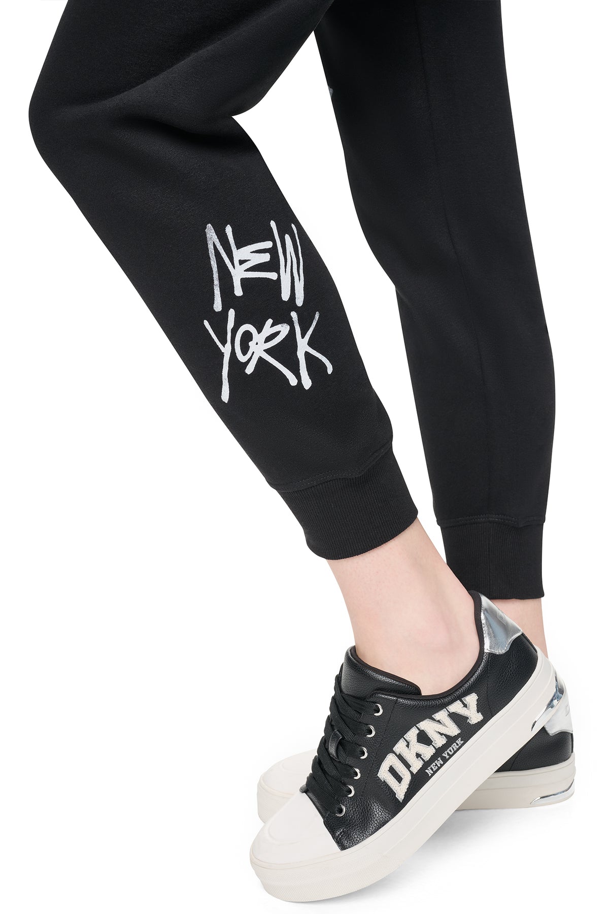 MID-RISE GRAFFITI RHINESTONE LOGO JOGGER VIEW 2