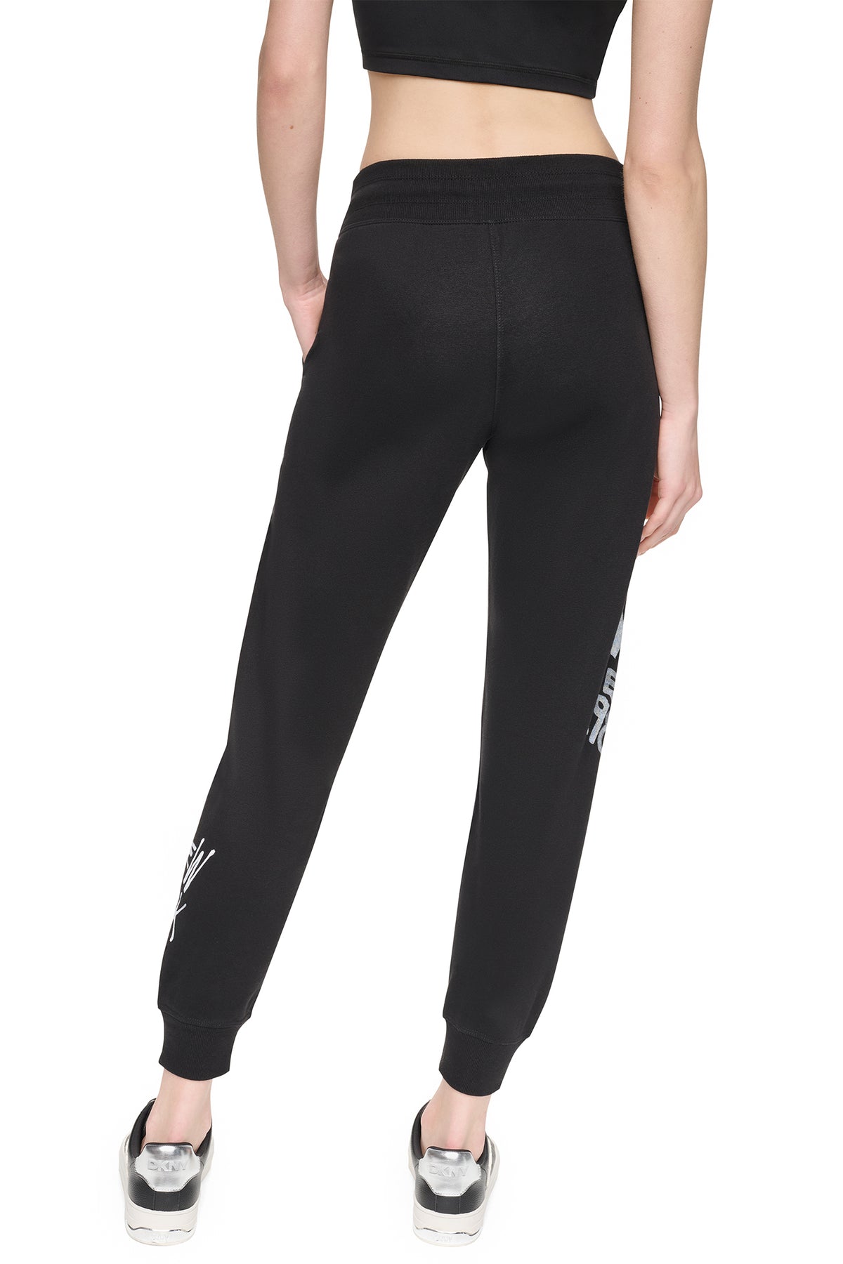 MID-RISE GRAFFITI RHINESTONE LOGO JOGGER VIEW 2