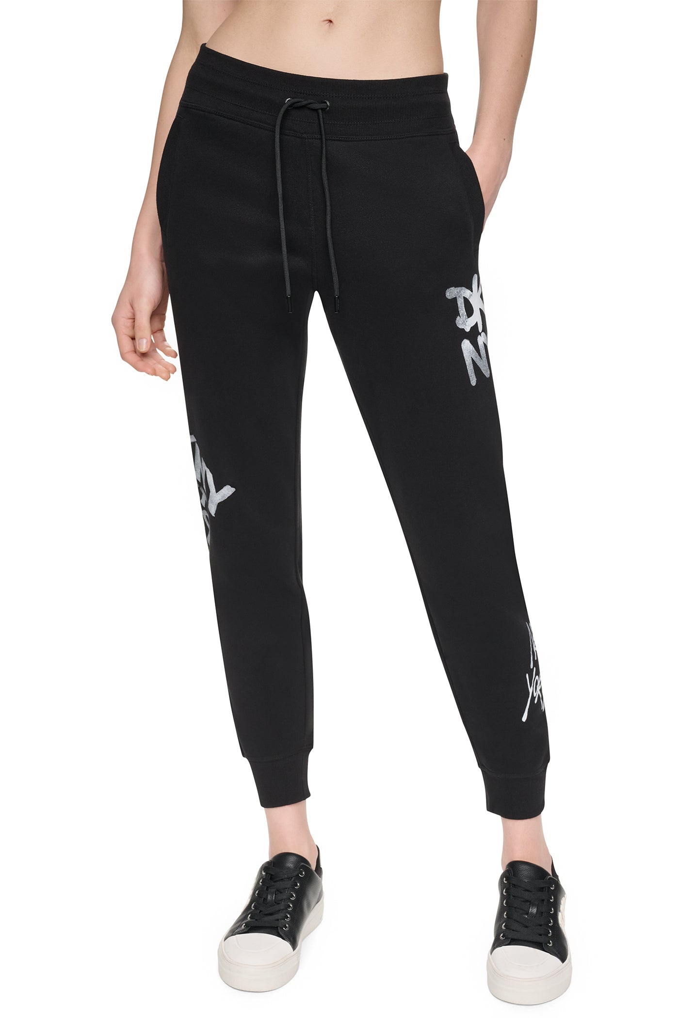 MID-RISE GRAFFITI RHINESTONE LOGO JOGGER View 2 | SALE MID-RISE GRAFFITI RHINESTONE LOGO JOGGER View 2 | SALE
