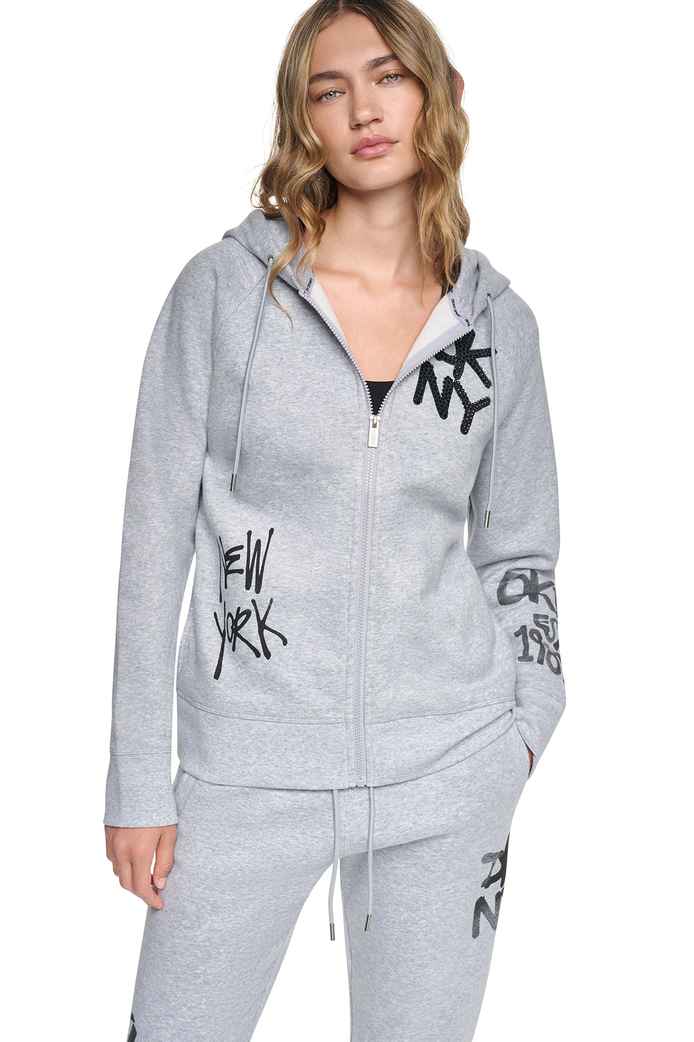 GRAFFITI RHINESTONE FULL-ZIP HOODIE View 1 | SALE GRAFFITI RHINESTONE FULL-ZIP HOODIE View 1 | SALE