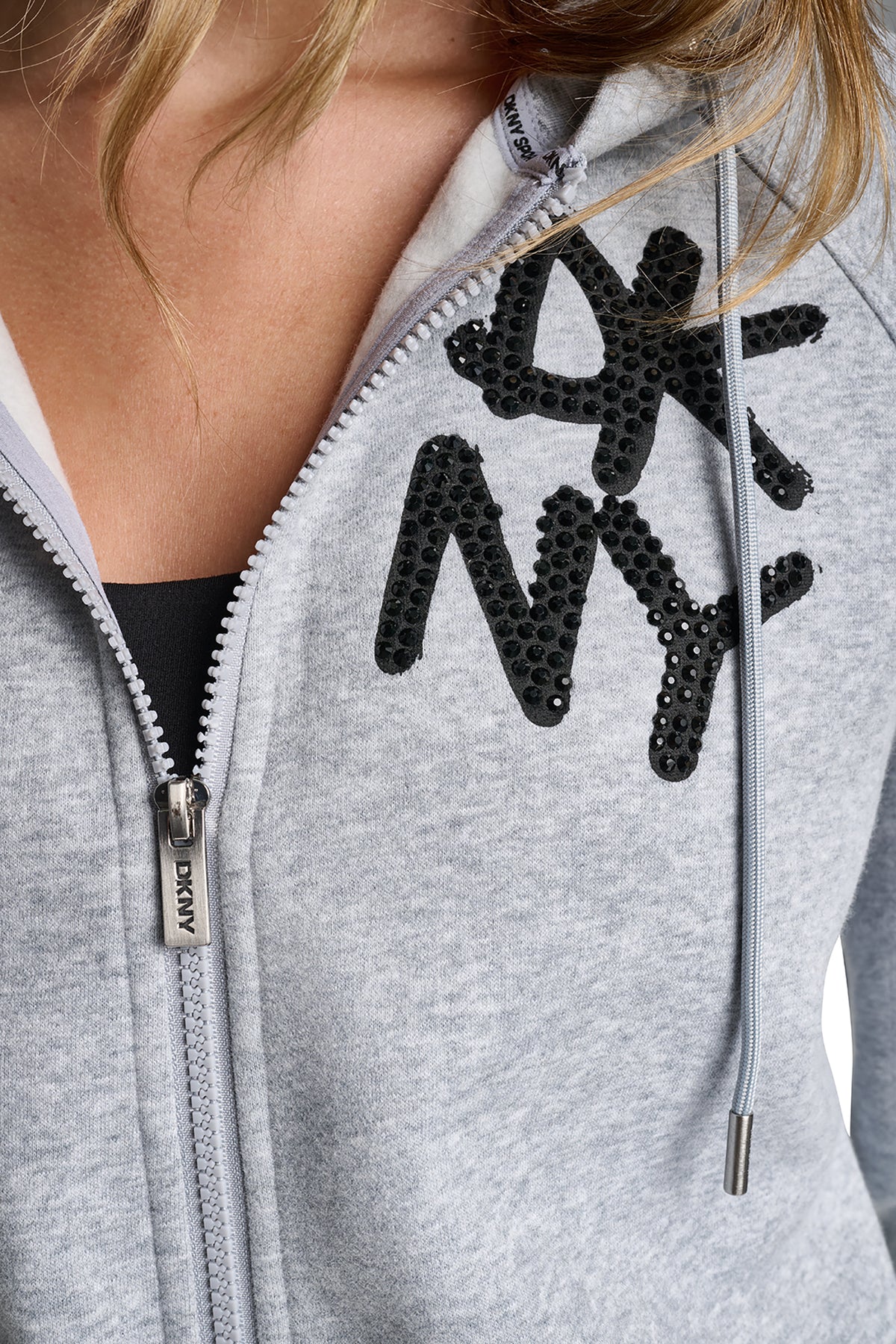 GRAFFITI RHINESTONE FULL-ZIP HOODIE VIEW 2