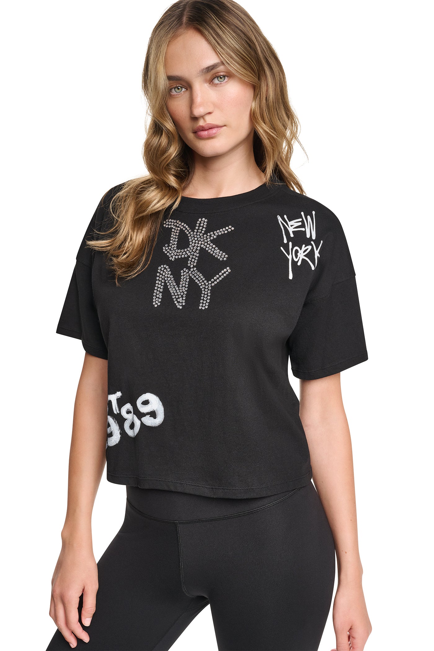 GRAFFITI RHINESTONE LOGO TEE View 1 | SALE GRAFFITI RHINESTONE LOGO TEE View 1 | SALE