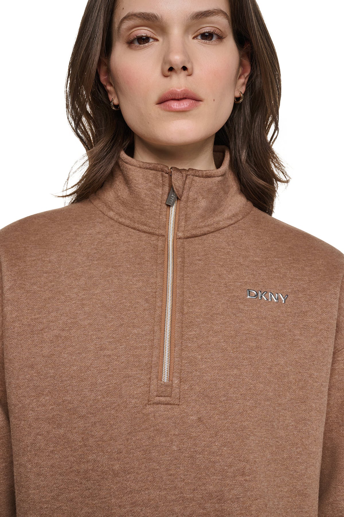METALLIC BUBBLE 1/4 ZIP PULLOVER VIEW 2