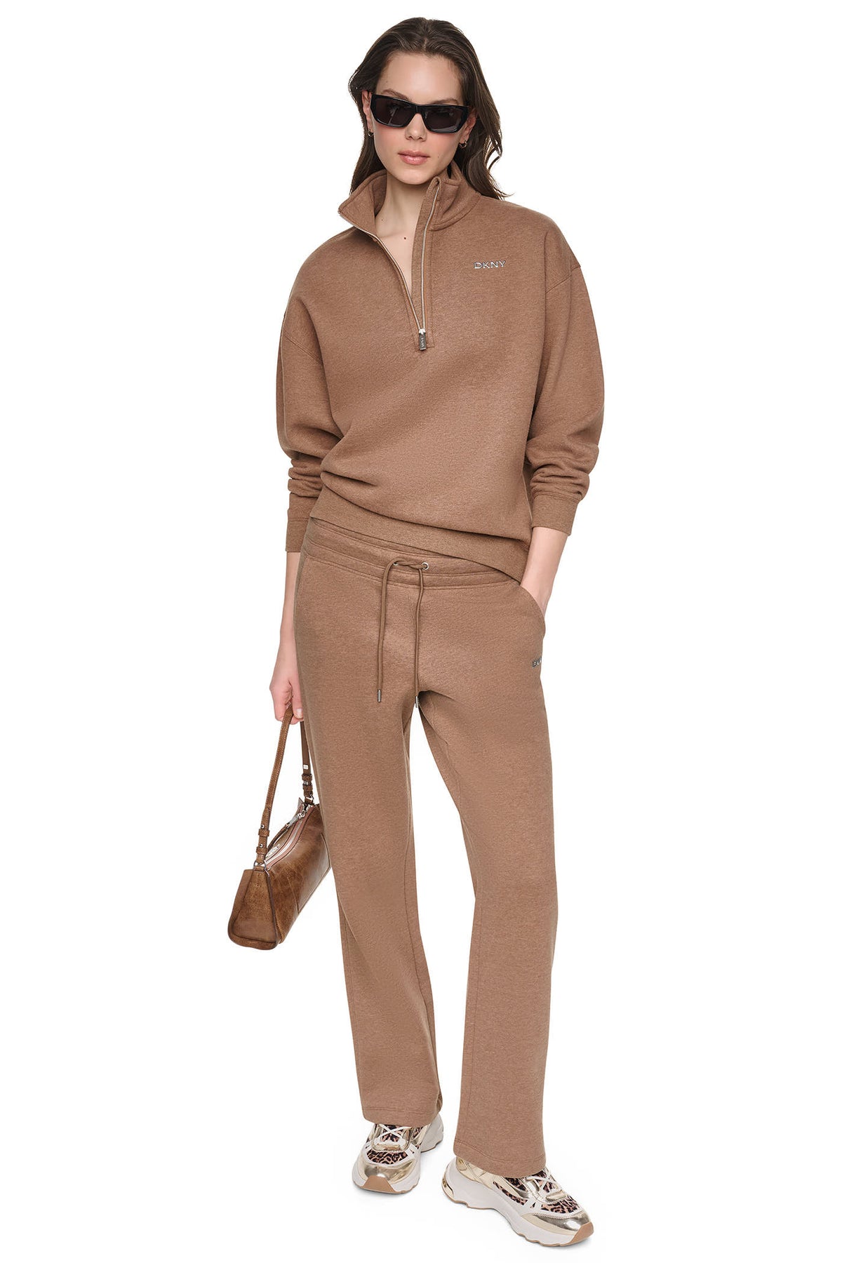 HIGH-RISE METALLIC BUBBLE STRAIGHT LEG PANT VIEW 2