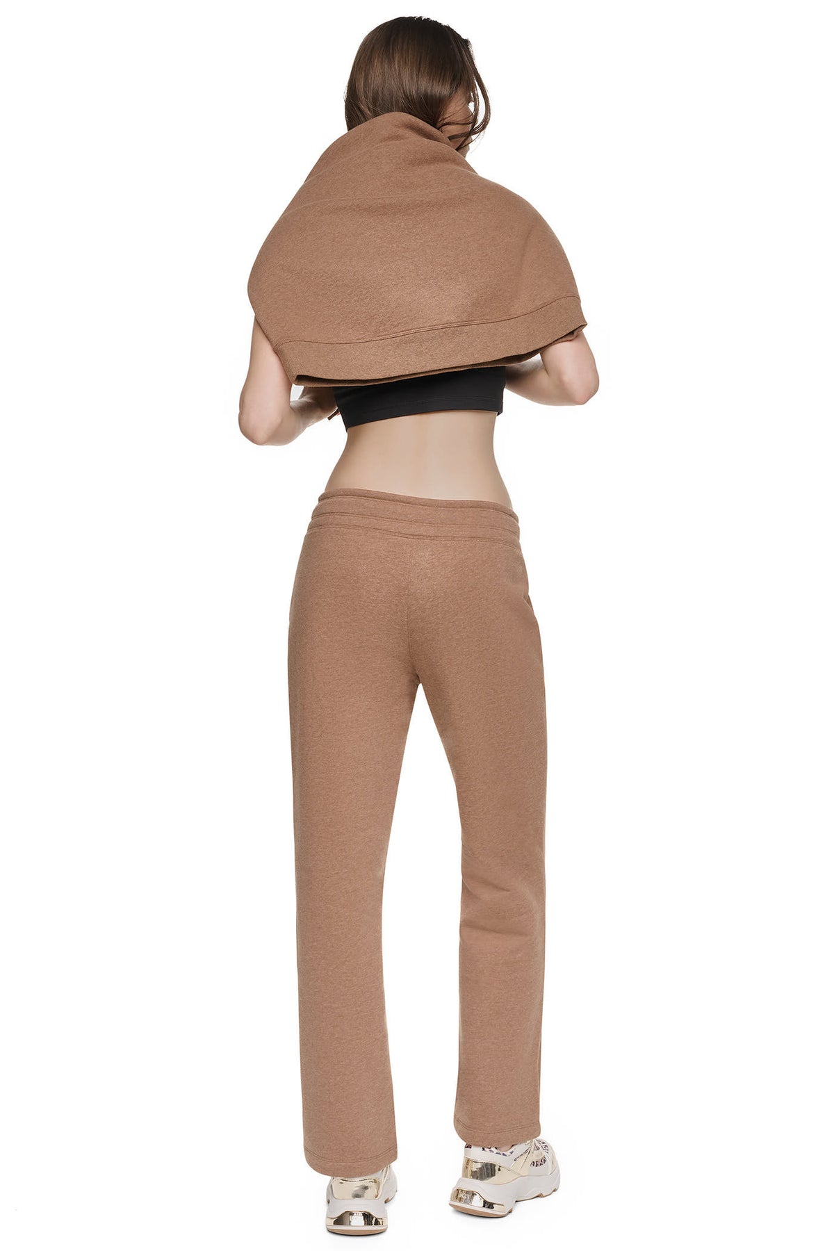 HIGH-RISE METALLIC BUBBLE STRAIGHT LEG PANT VIEW 2