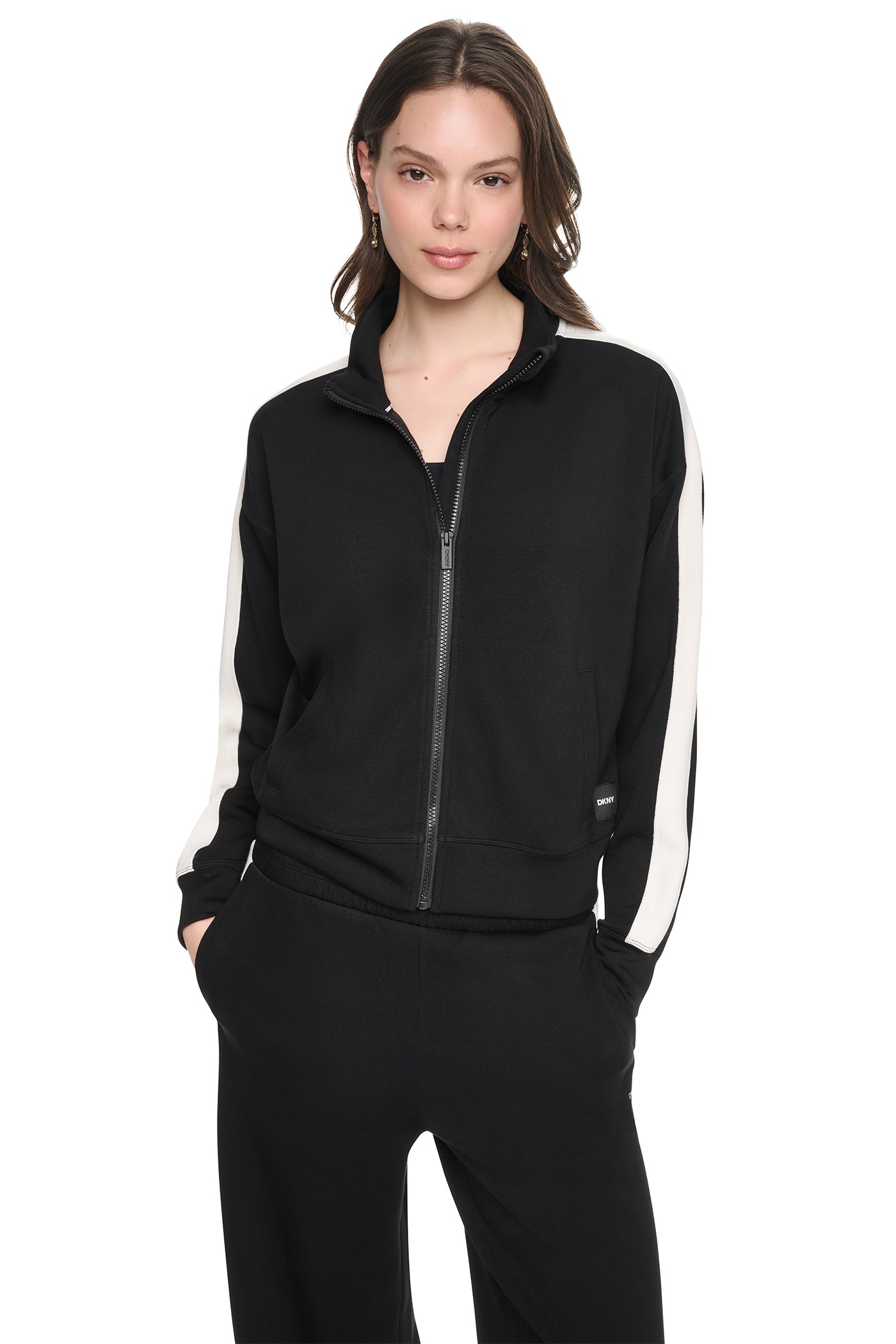 SIDE STRIPE FULL ZIP JACKET View 2 | Jackets & Blazers SIDE STRIPE FULL ZIP JACKET View 2 | Jackets & Blazers