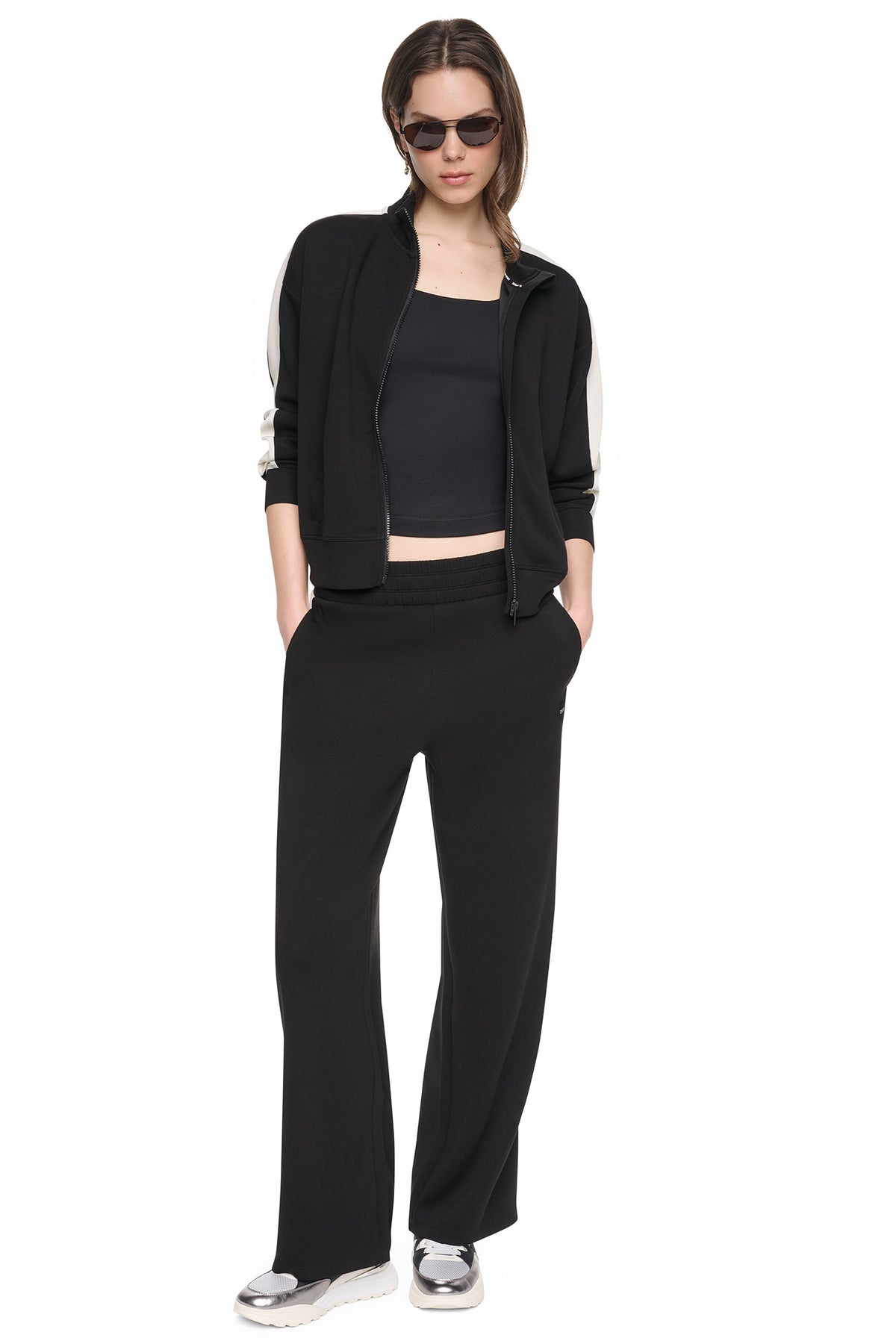 HIGH-RISE SIDE STRIPE WIDE-LEG PANT VIEW 2