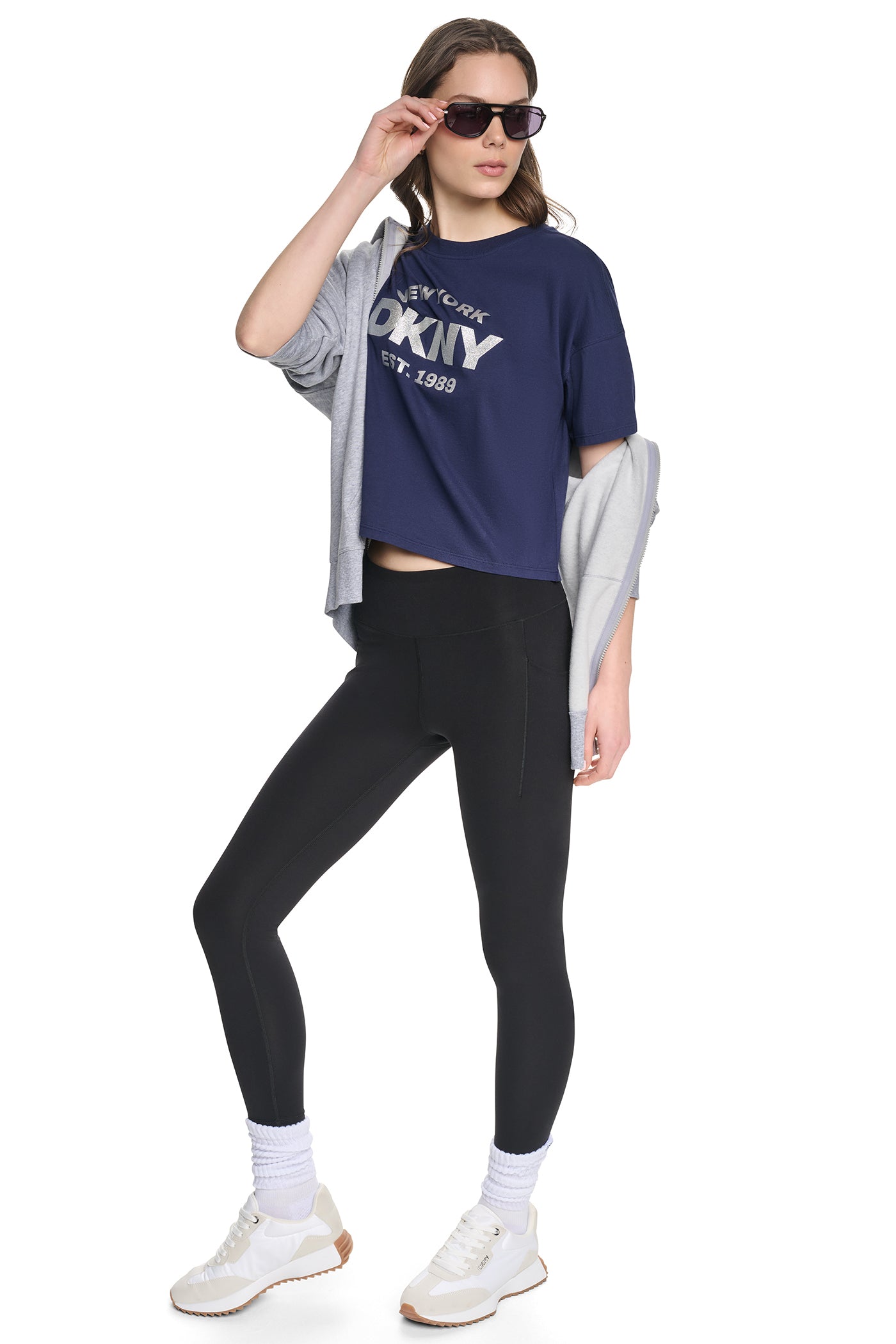 CROPPED METALLIC LOGO TEE View 2 | Products CROPPED METALLIC LOGO TEE View 2 | Products