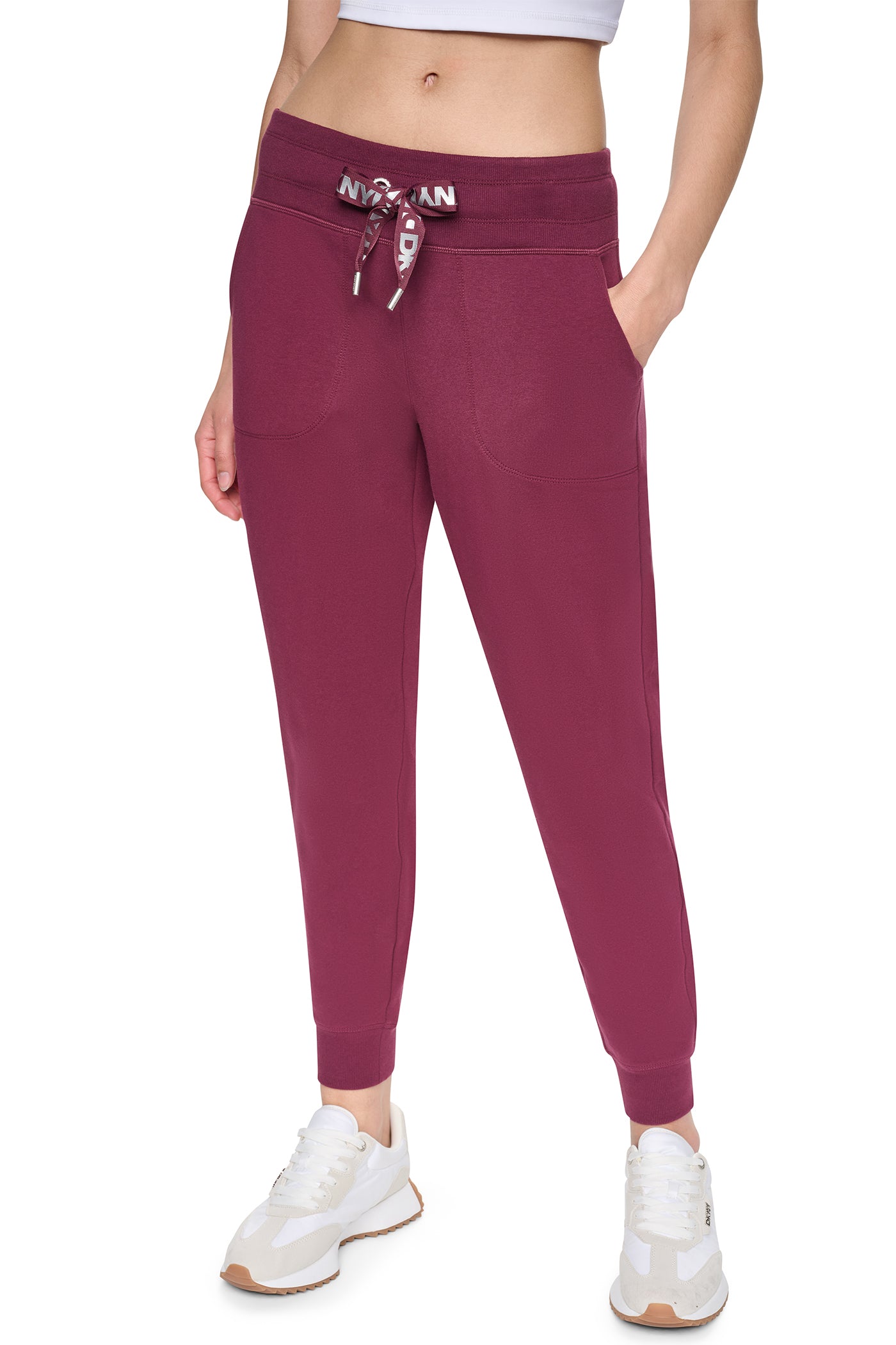 HIGH-RISE SKINNY CUFFED ANKLE JOGGER View 1 | DKNY25 HIGH-RISE SKINNY CUFFED ANKLE JOGGER View 1 | DKNY25