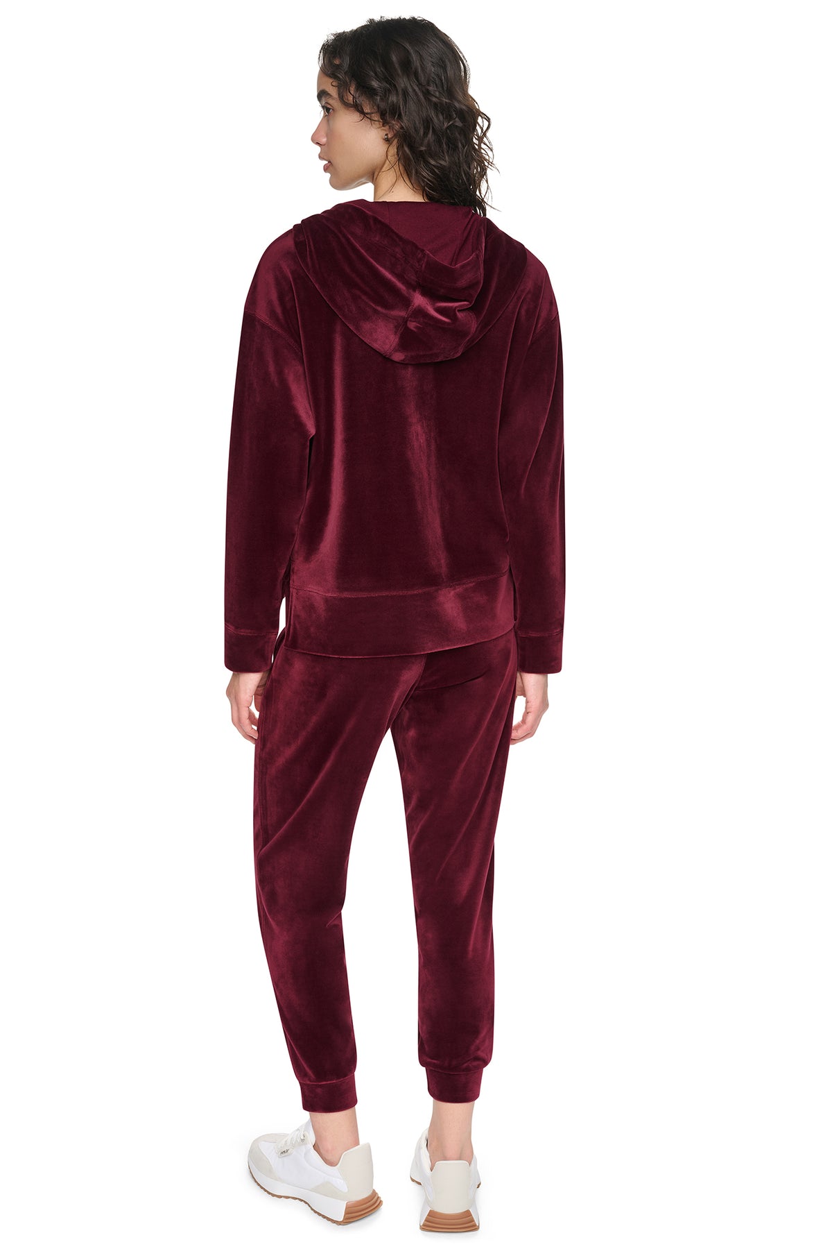 VARSITY VELOUR RHINESTONE LOGO FULL ZIP HOODIE VIEW 2