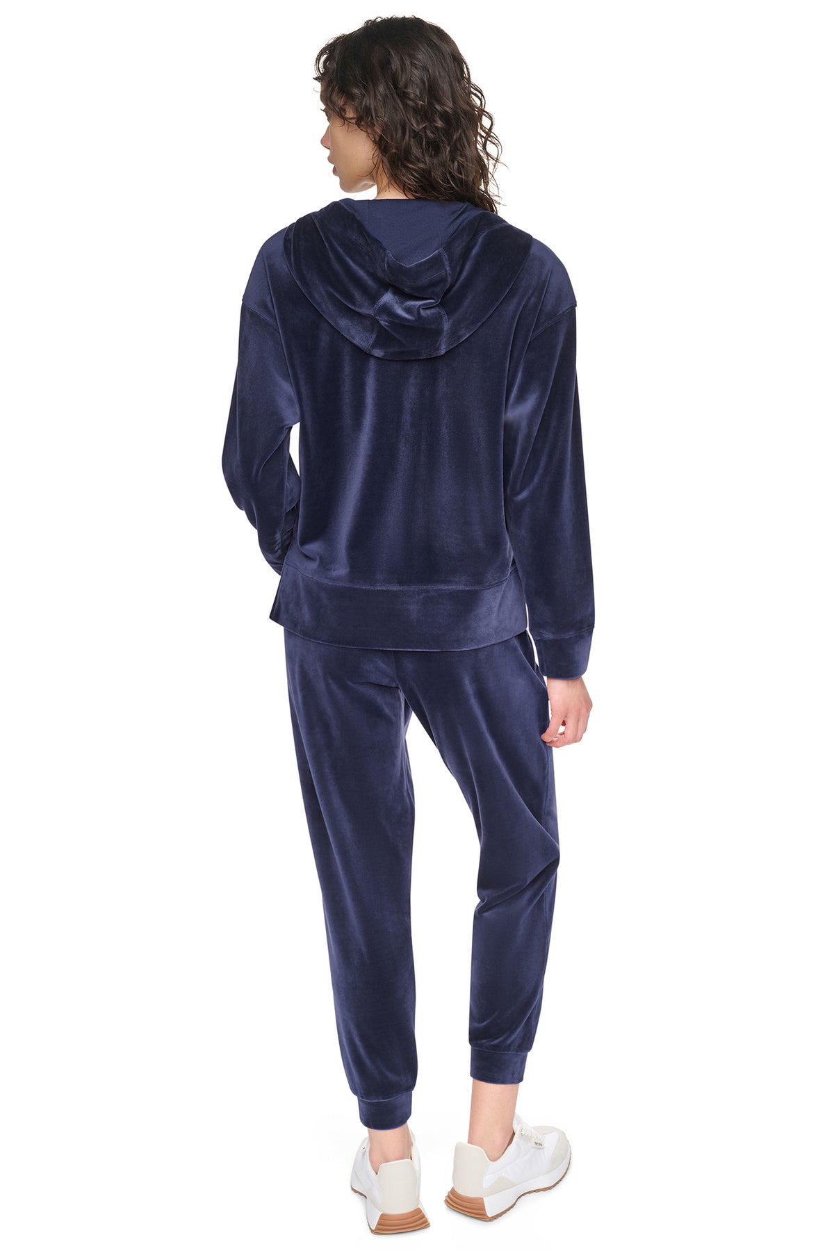 VARSITY VELOUR RHINESTONE LOGO FULL ZIP HOODIE VIEW 2