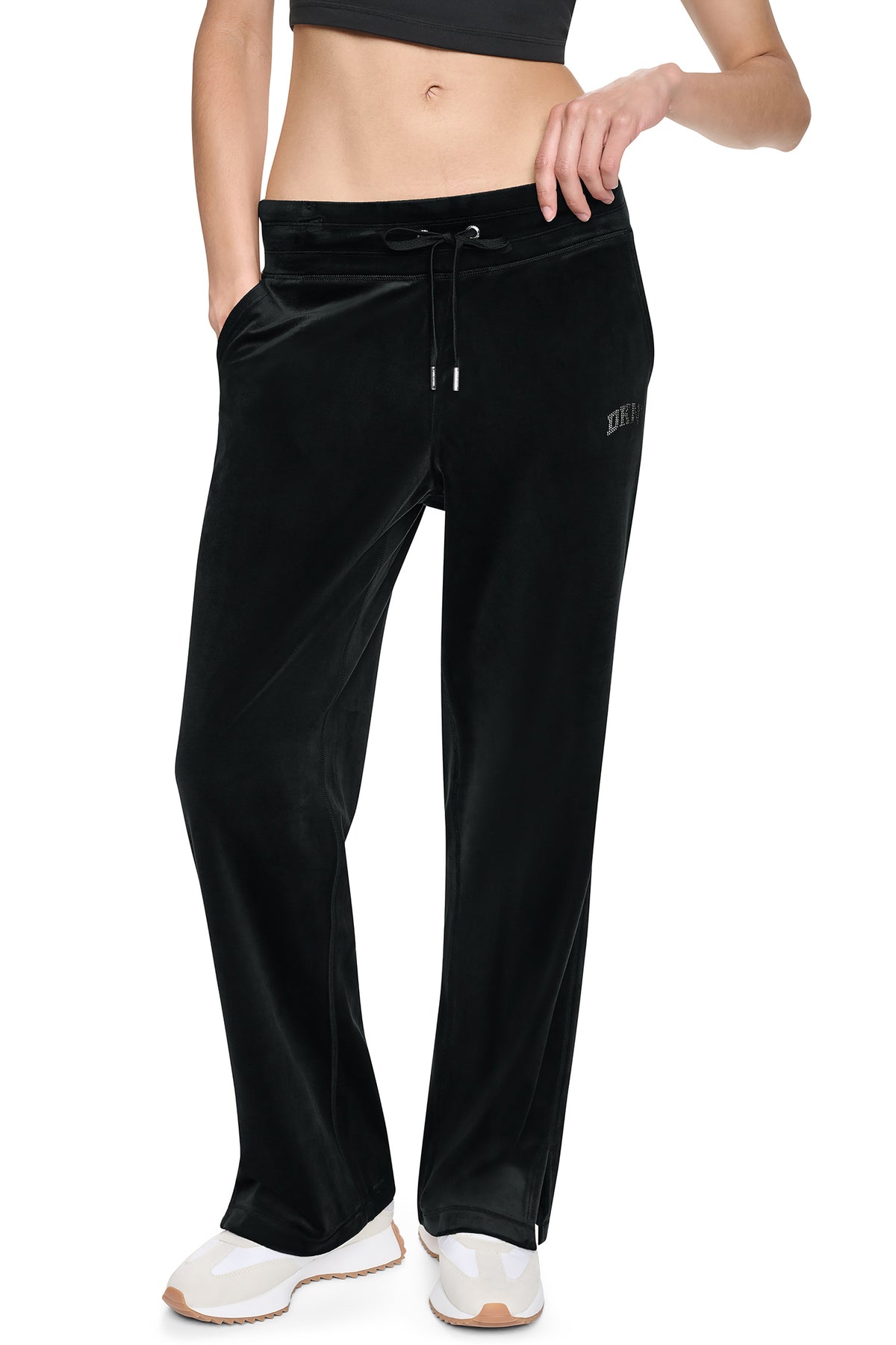 VARSITY RHINESTONE LOGO MID-RISE TRACK PANT View 1 | Clothing VARSITY RHINESTONE LOGO MID-RISE TRACK PANT View 1 | Clothing