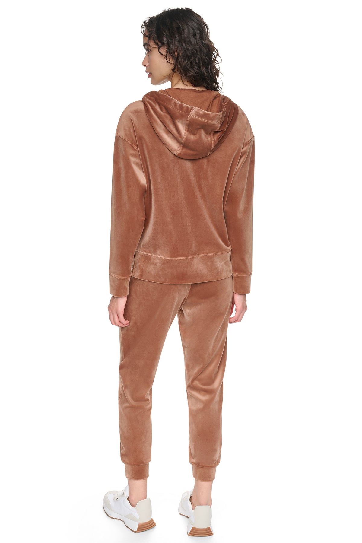 VARSITY VELOUR RHINESTONE LOGO FULL ZIP HOODIE VIEW 2