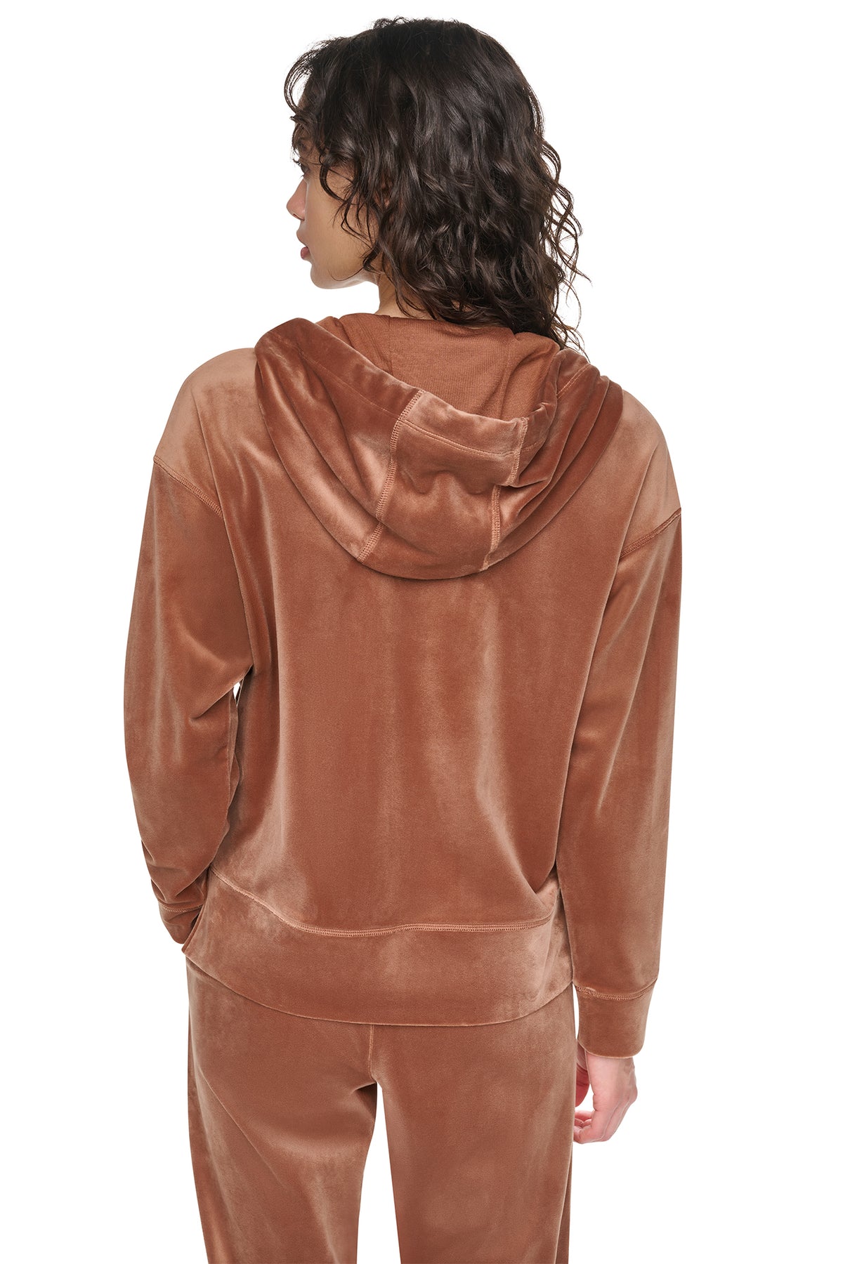 VARSITY VELOUR RHINESTONE LOGO FULL ZIP HOODIE VIEW 2