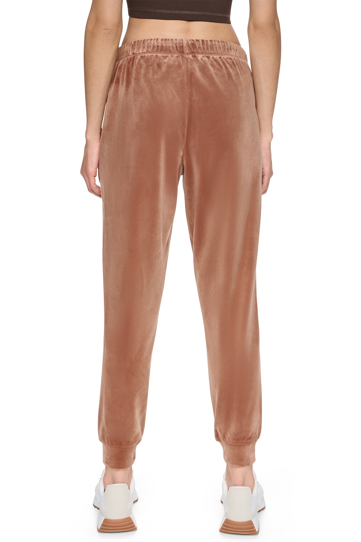 VARSITY VELOUR RHINESTONE LOGO MID-RISE JOGGER VIEW 2
