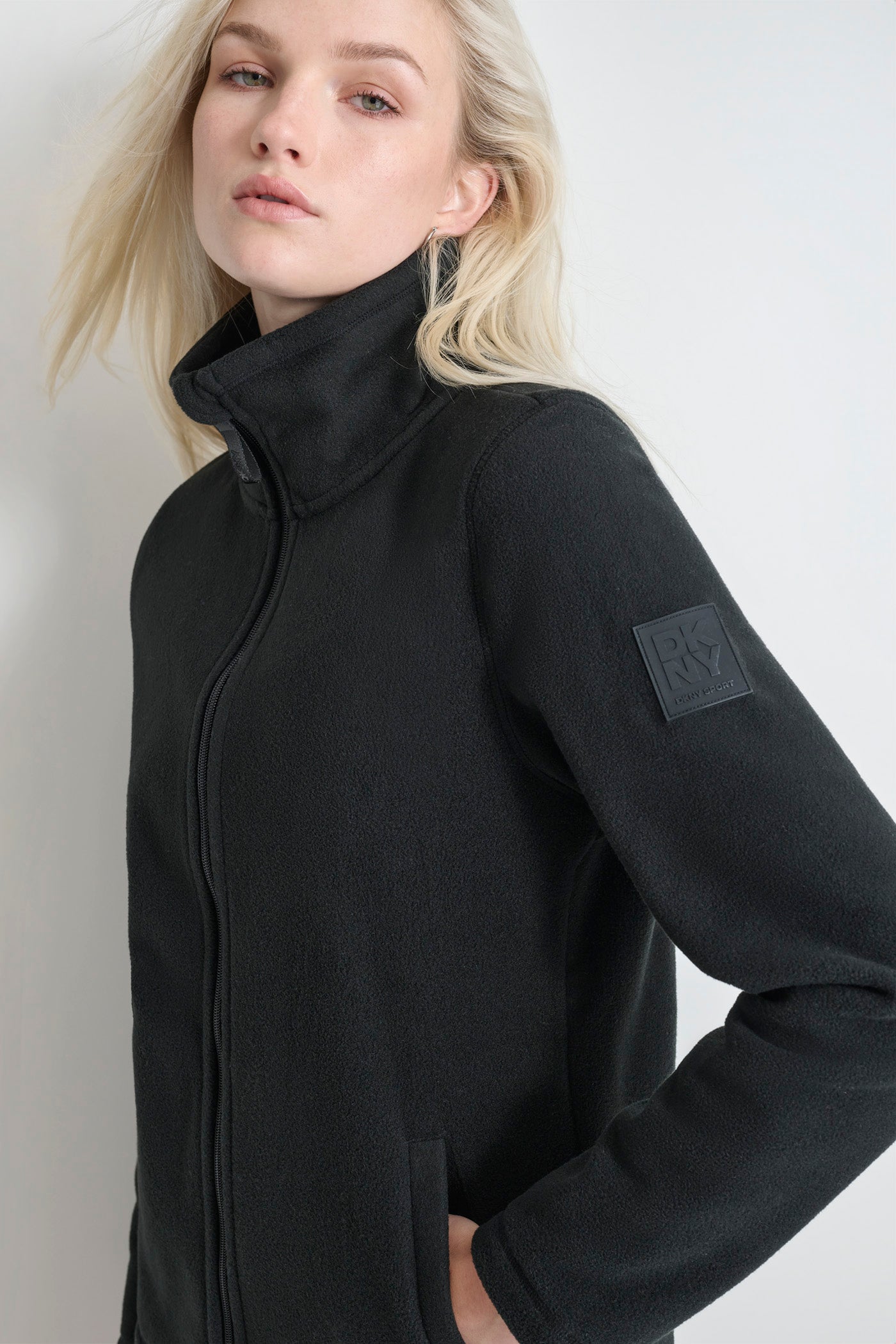 TECH FLEECE JACKET WITH MATTE SHINE LOGO SLEEVE PATCH VIEW 4 | Coats under $100 TECH FLEECE JACKET WITH MATTE SHINE LOGO SLEEVE PATCH VIEW 4 | Coats under $100