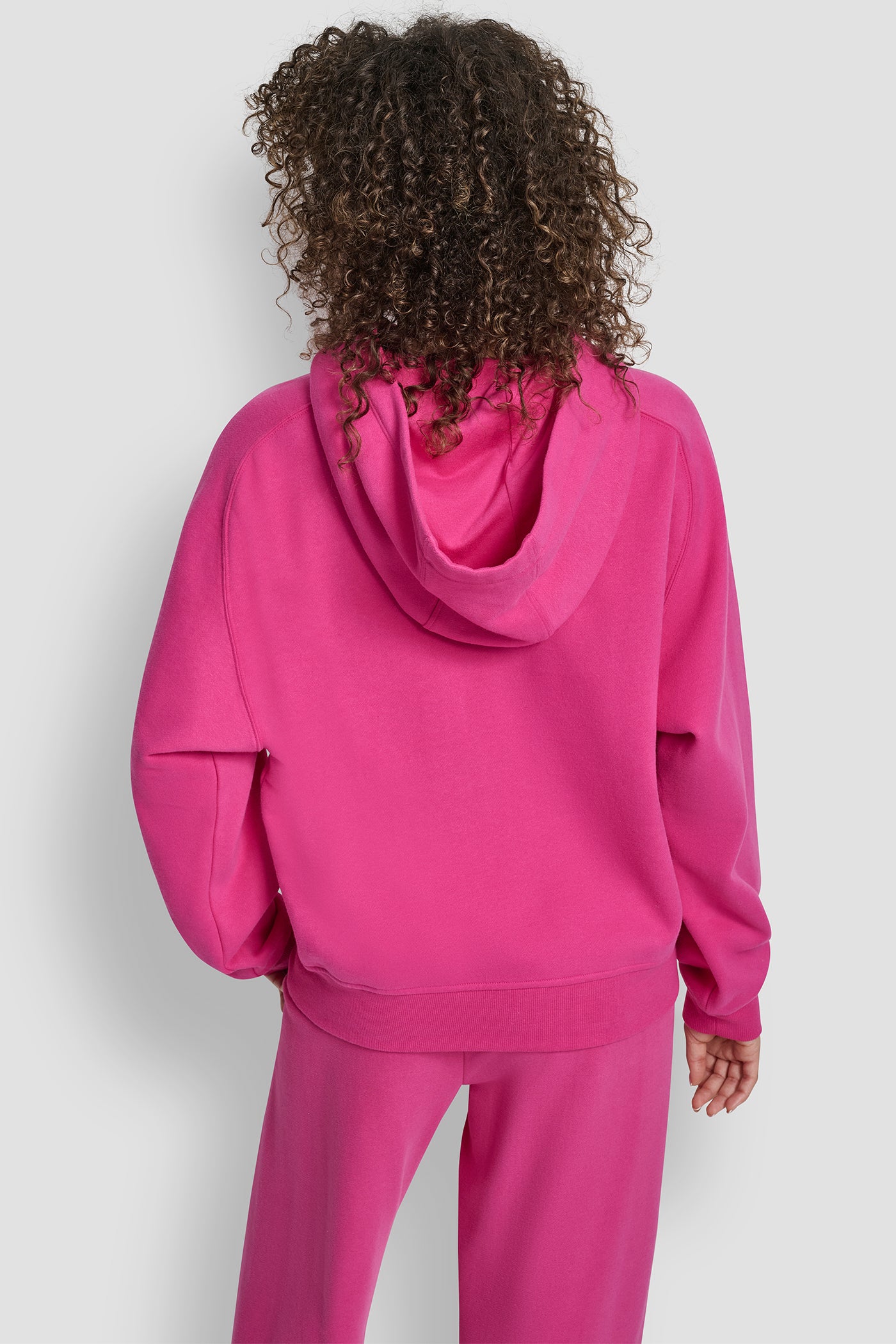 OVERSIZED FLOCKED LOGO PULLOVER HOODIE VIEW 2 | DKNY Sport OVERSIZED FLOCKED LOGO PULLOVER HOODIE VIEW 2 | DKNY Sport