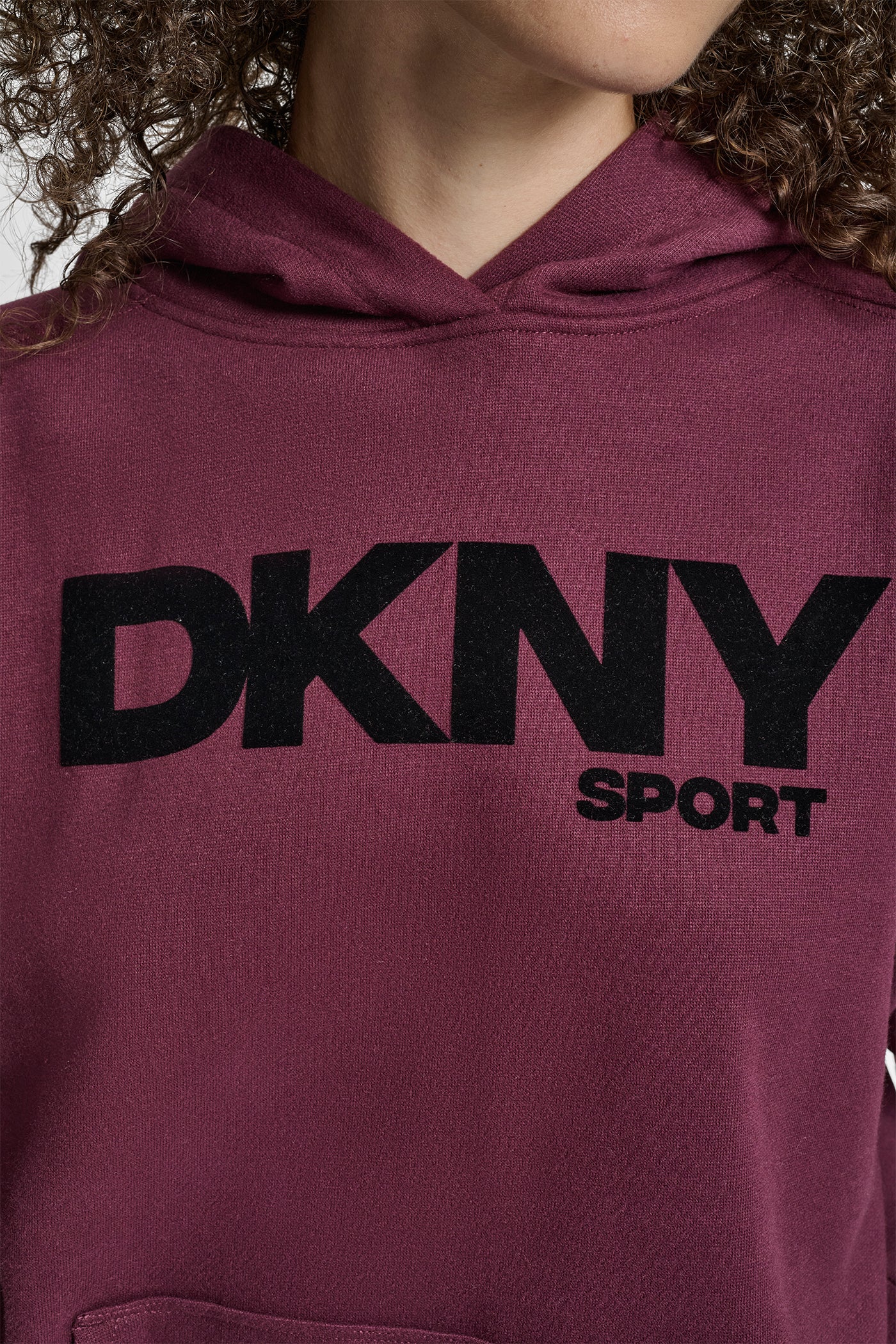 OVERSIZED FLOCKED LOGO PULLOVER HOODIE VIEW 4 | DKNY Sport OVERSIZED FLOCKED LOGO PULLOVER HOODIE VIEW 4 | DKNY Sport