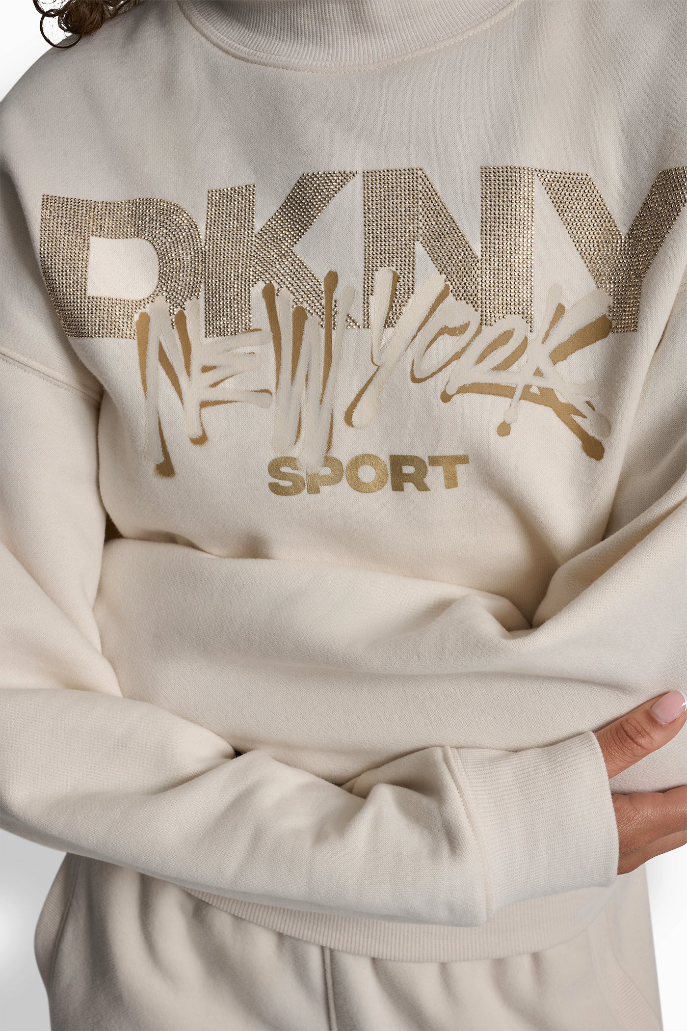 GRAFFITI RHINESTONE LOGO MOCK NECK PULLOVER VIEW 4 | Clothing GRAFFITI RHINESTONE LOGO MOCK NECK PULLOVER VIEW 4 | Clothing