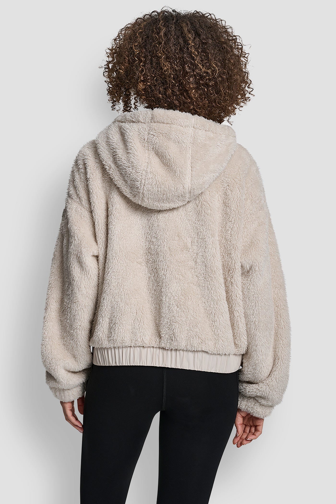 HOODED SHERPA JACKET WITH DIAMOND QUILTED COMBO VIEW 2 | DKNY Promo HOODED SHERPA JACKET WITH DIAMOND QUILTED COMBO VIEW 2 | DKNY Promo
