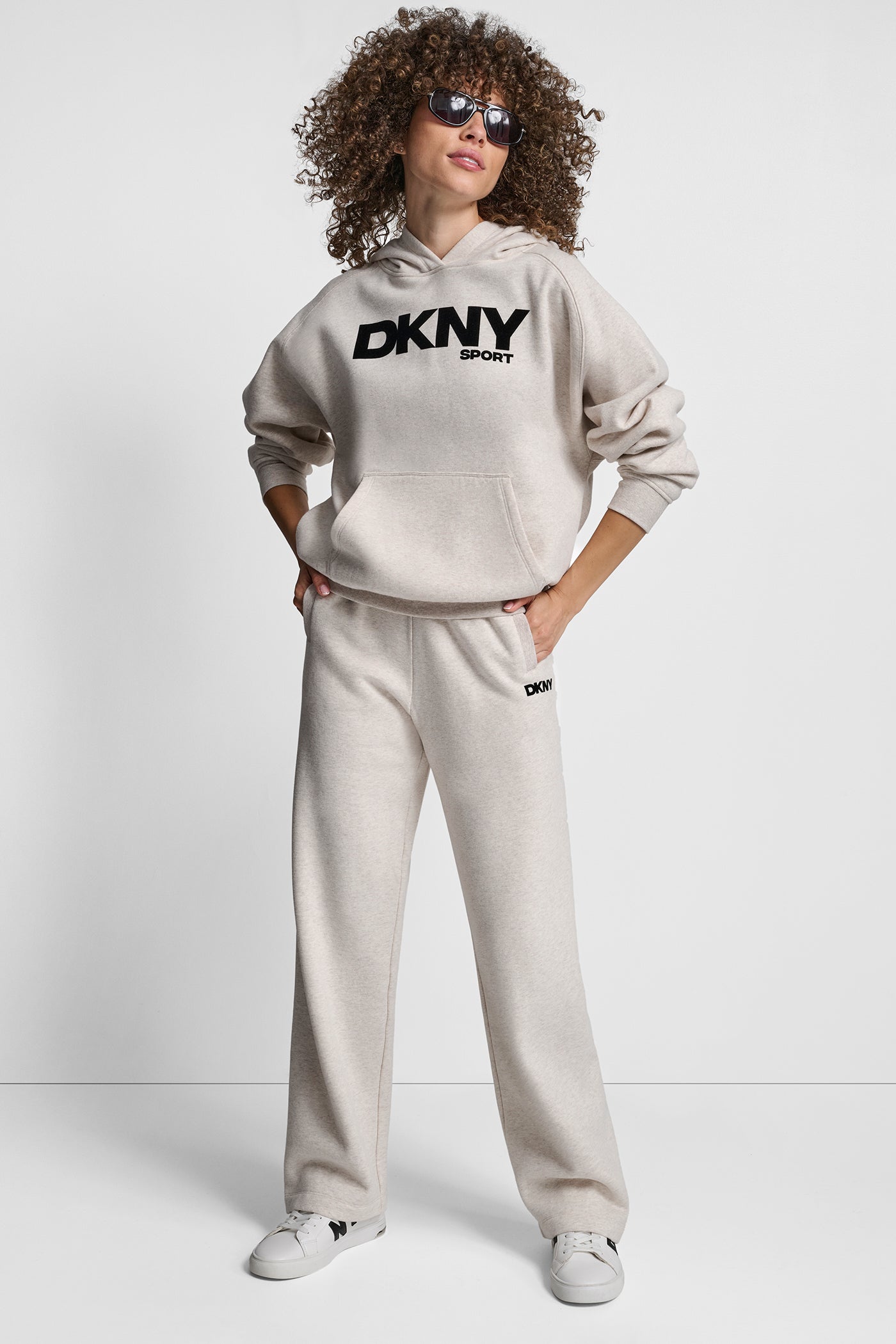 OVERSIZED FLOCKED LOGO PULLOVER HOODIE VIEW 6 | DKNY Sport OVERSIZED FLOCKED LOGO PULLOVER HOODIE VIEW 6 | DKNY Sport