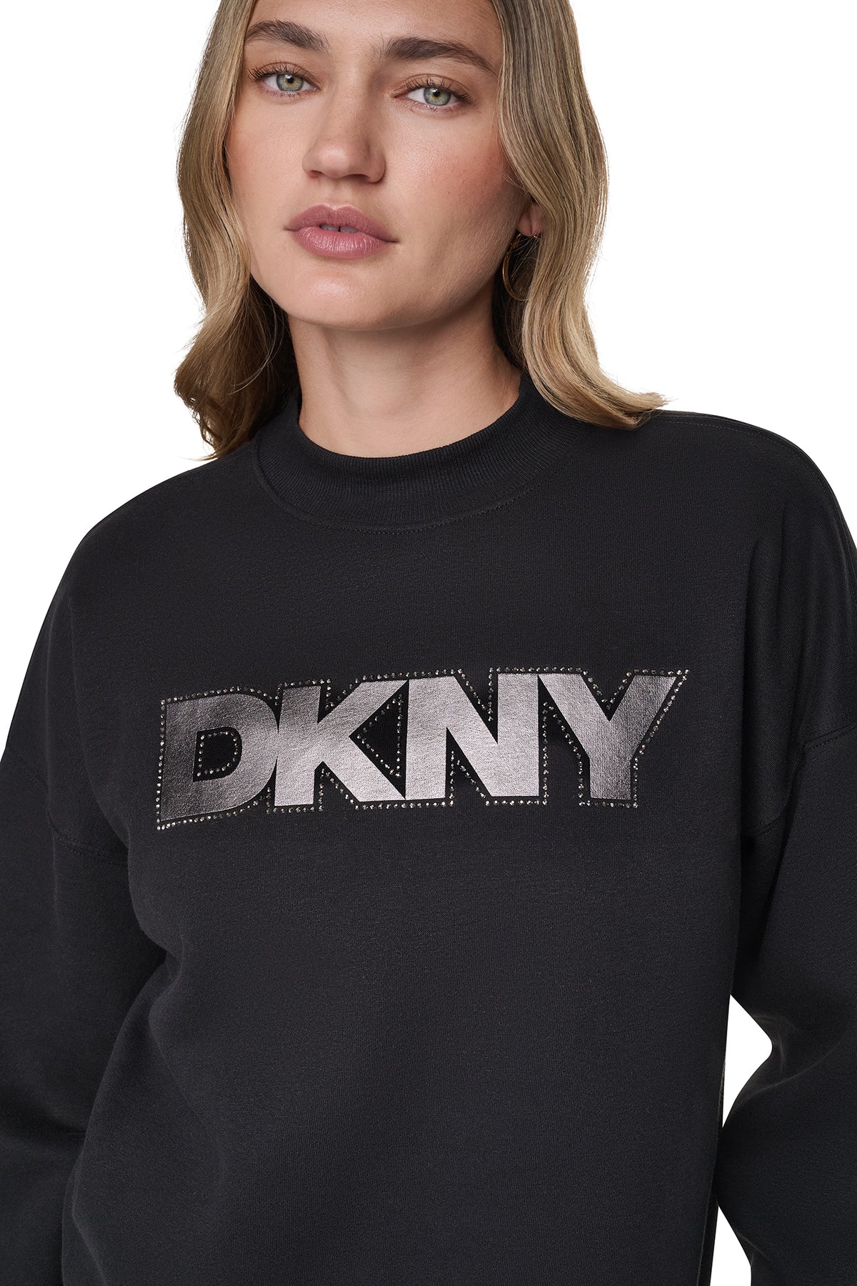 FOIL RHINESTONE LOGO SWEATSHIRT VIEW 2