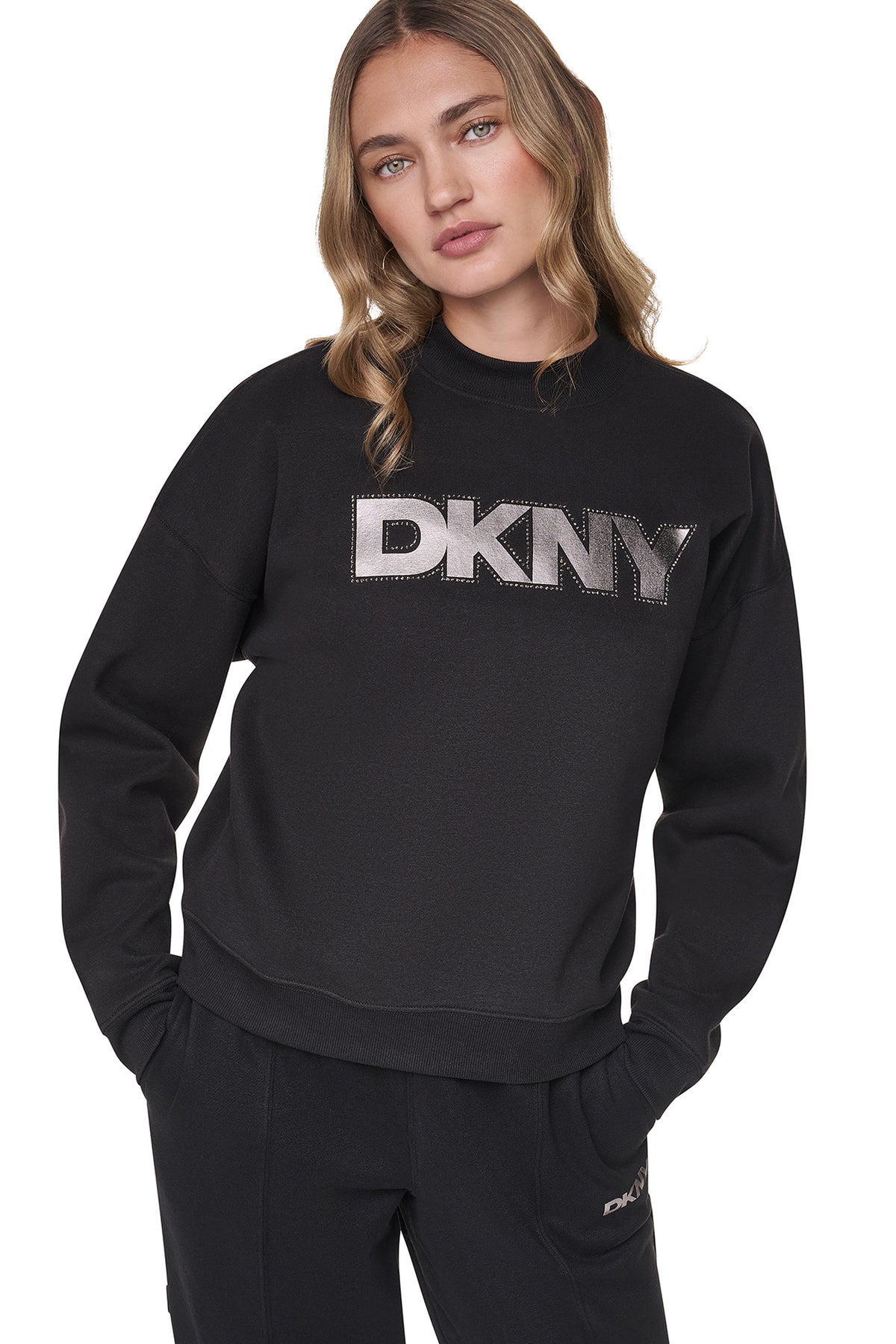 FOIL RHINESTONE LOGO SWEATSHIRT View 1 | MATCHING SETS FOIL RHINESTONE LOGO SWEATSHIRT View 1 | MATCHING SETS
