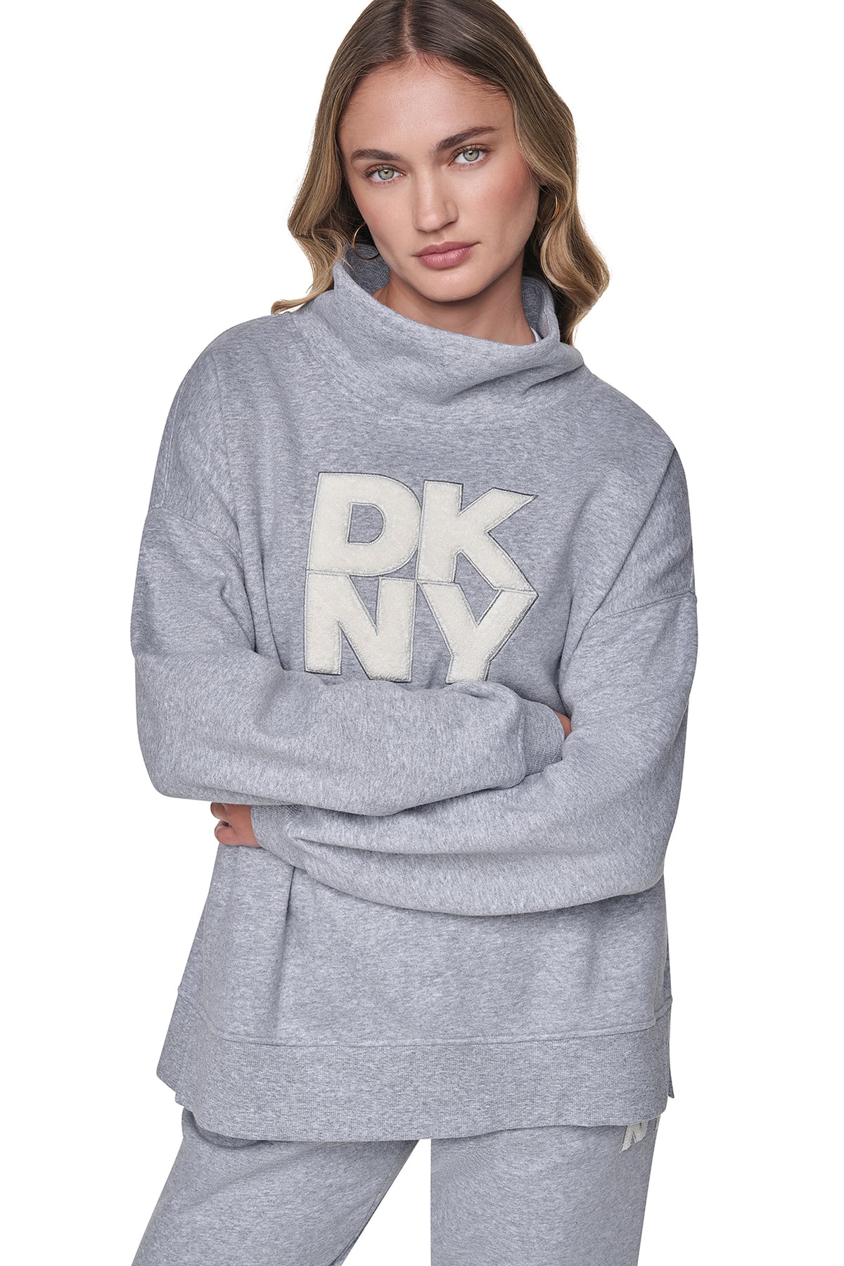 CHENILLE LOGO MOCK NECK SWEATSHIRT View 1 | Under $100 CHENILLE LOGO MOCK NECK SWEATSHIRT View 1 | Under $100