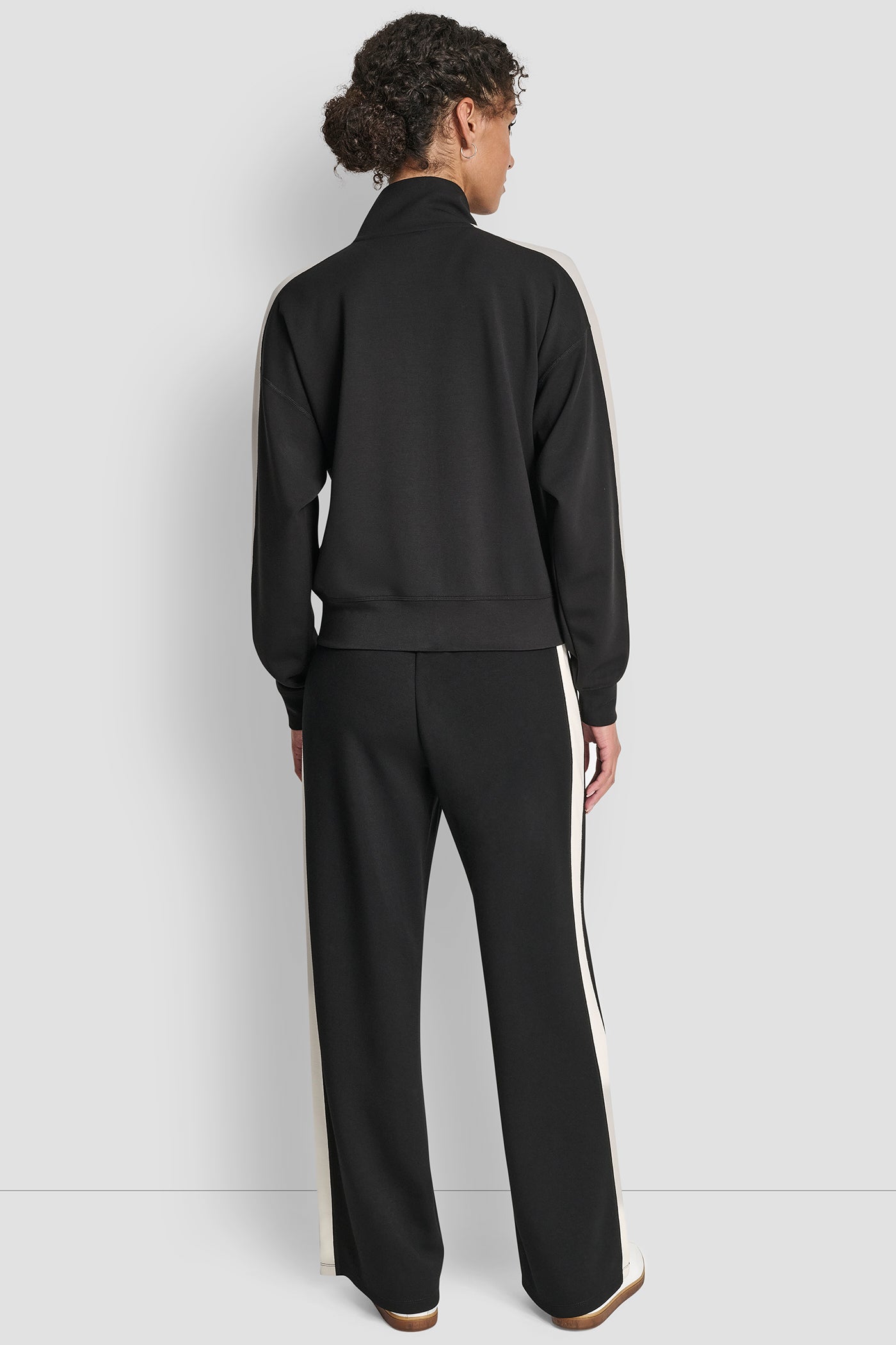 FULL ZIP MOCK NECK TRACK JACKET WITH SIDE STRIPES VIEW 3 | Jackets & Blazers FULL ZIP MOCK NECK TRACK JACKET WITH SIDE STRIPES VIEW 3 | Jackets & Blazers