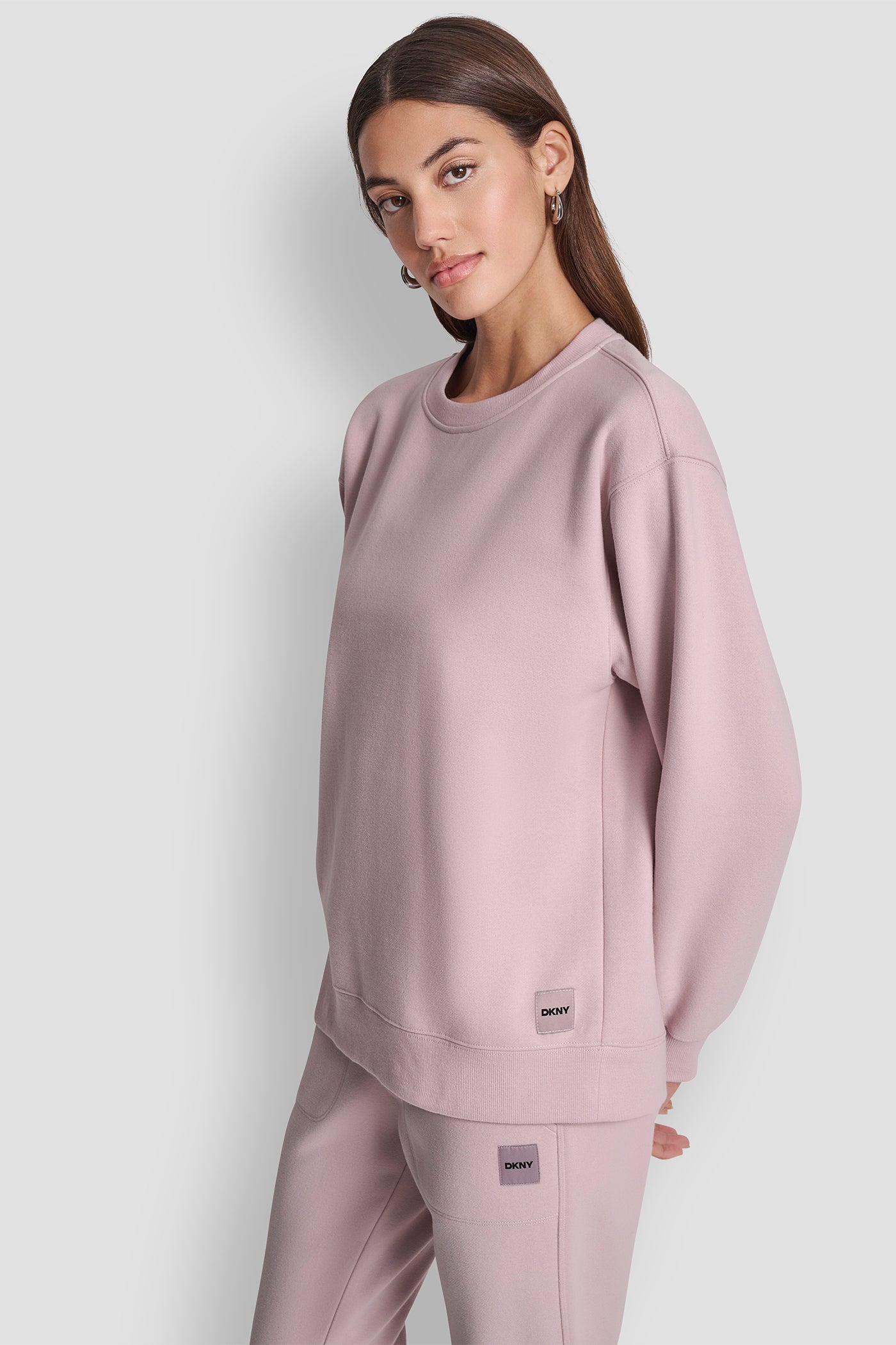 TONAL LOGO PATCH CREW NECK LONG LINE PULLOVER VIEW 3 | New Arrivals TONAL LOGO PATCH CREW NECK LONG LINE PULLOVER VIEW 3 | New Arrivals