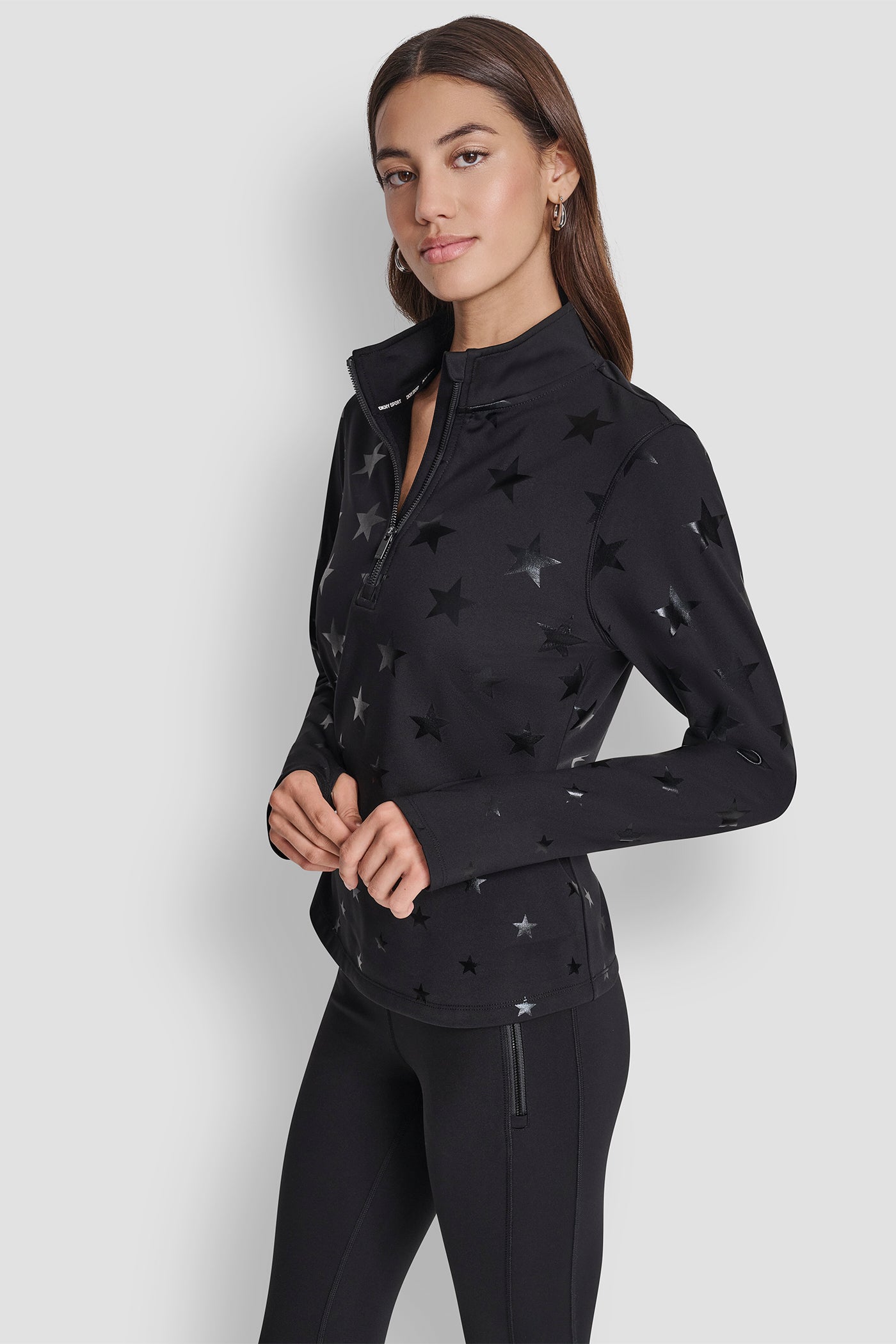 ALPINE FITNESS HALF ZIP STAR PRINT PULLOVER VIEW 3 | Sport Essentials ALPINE FITNESS HALF ZIP STAR PRINT PULLOVER VIEW 3 | Sport Essentials