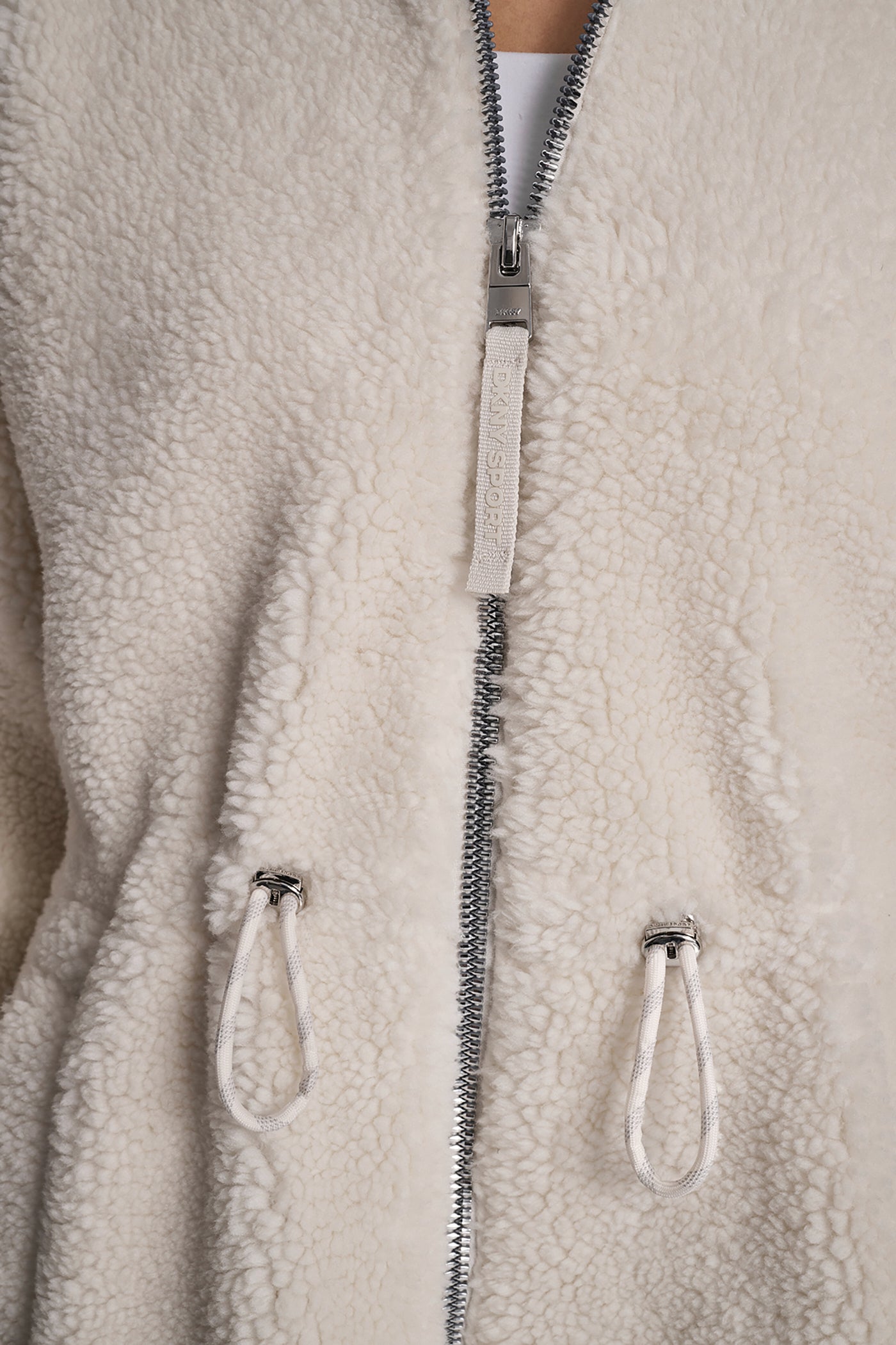 SHERPA MOCK NECK CURVED HEM JACKET WITH TICKING VIEW 4 | Cold Weather Coats SHERPA MOCK NECK CURVED HEM JACKET WITH TICKING VIEW 4 | Cold Weather Coats