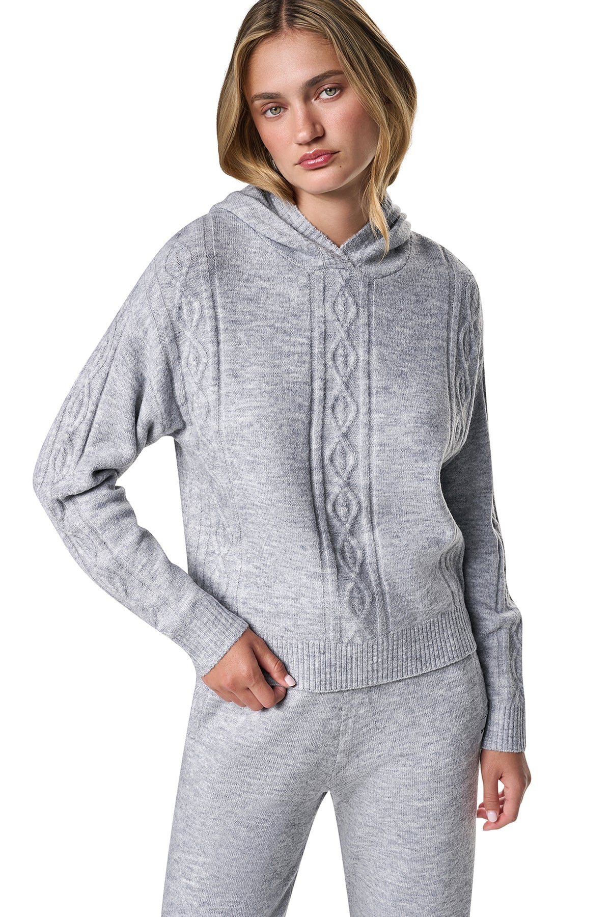 COZY CABLE SWEATER HOODIE View 1 | Gifts Under $100 COZY CABLE SWEATER HOODIE View 1 | Gifts Under $100