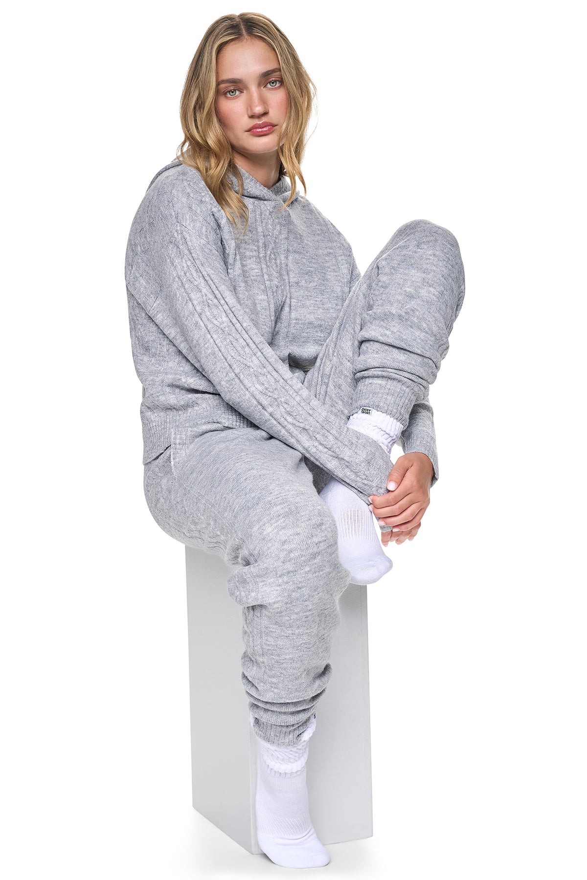 COZY CABLE HIGH-RISE SWEATER JOGGER View 1 | Gifts Under $100 COZY CABLE HIGH-RISE SWEATER JOGGER View 1 | Gifts Under $100