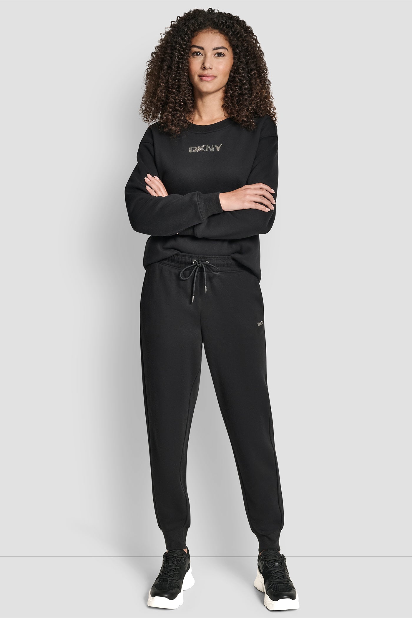 RHINESTONE LOGO CUFFED JOGGER VIEW 5 | DKNY Sport RHINESTONE LOGO CUFFED JOGGER VIEW 5 | DKNY Sport
