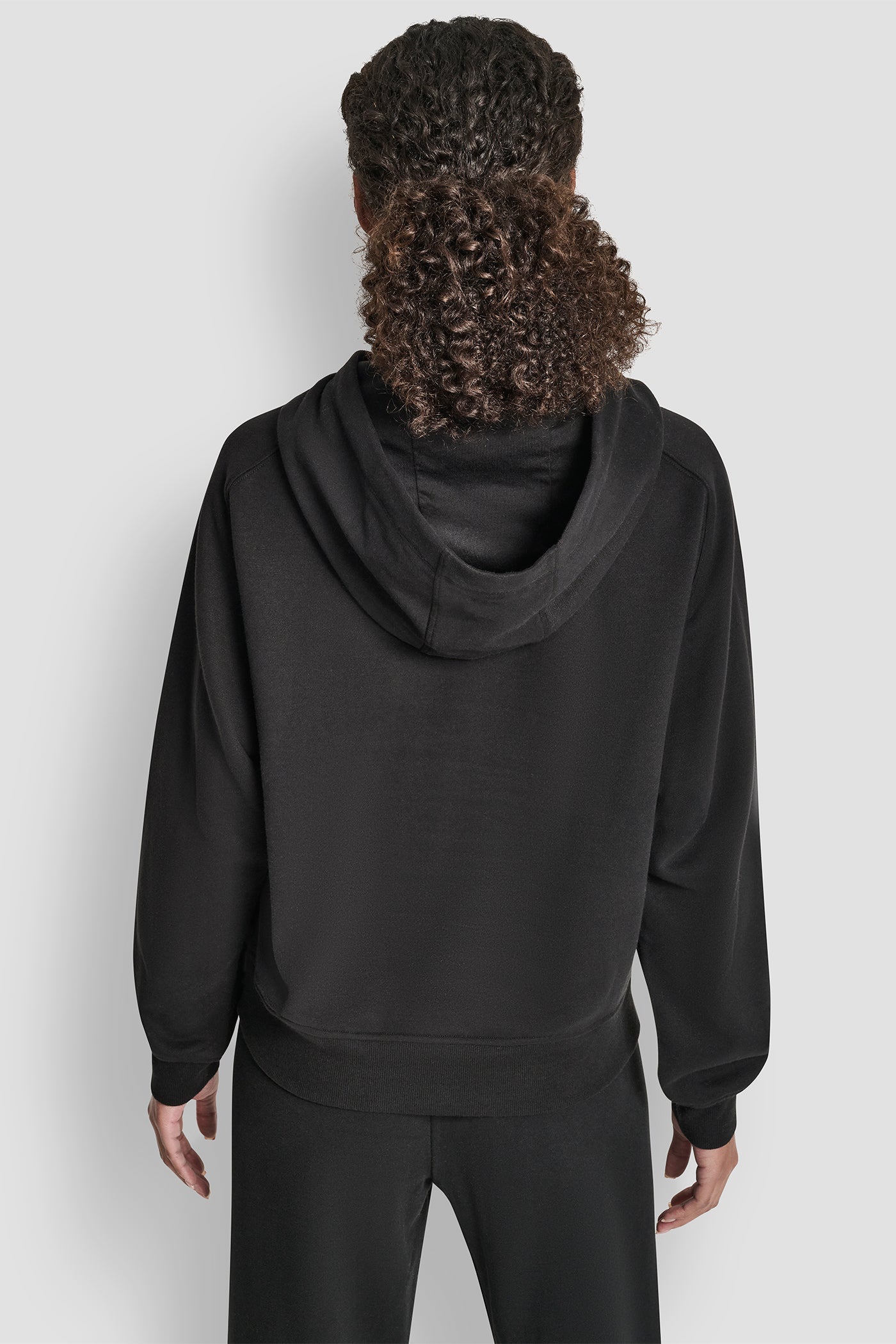 OVERSIZED FLOCKED LOGO PULLOVER HOODIE VIEW 2 | DKNY Sport OVERSIZED FLOCKED LOGO PULLOVER HOODIE VIEW 2 | DKNY Sport