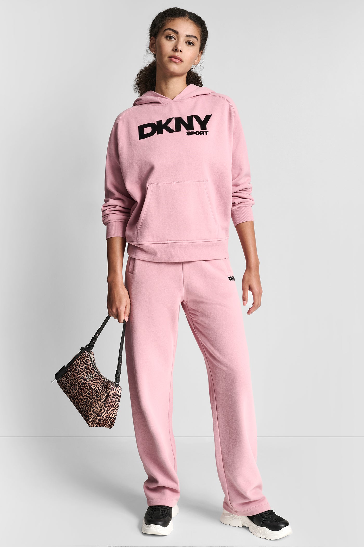 OVERSIZED FLOCKED LOGO PULLOVER HOODIE VIEW 6 | DKNY Sport OVERSIZED FLOCKED LOGO PULLOVER HOODIE VIEW 6 | DKNY Sport