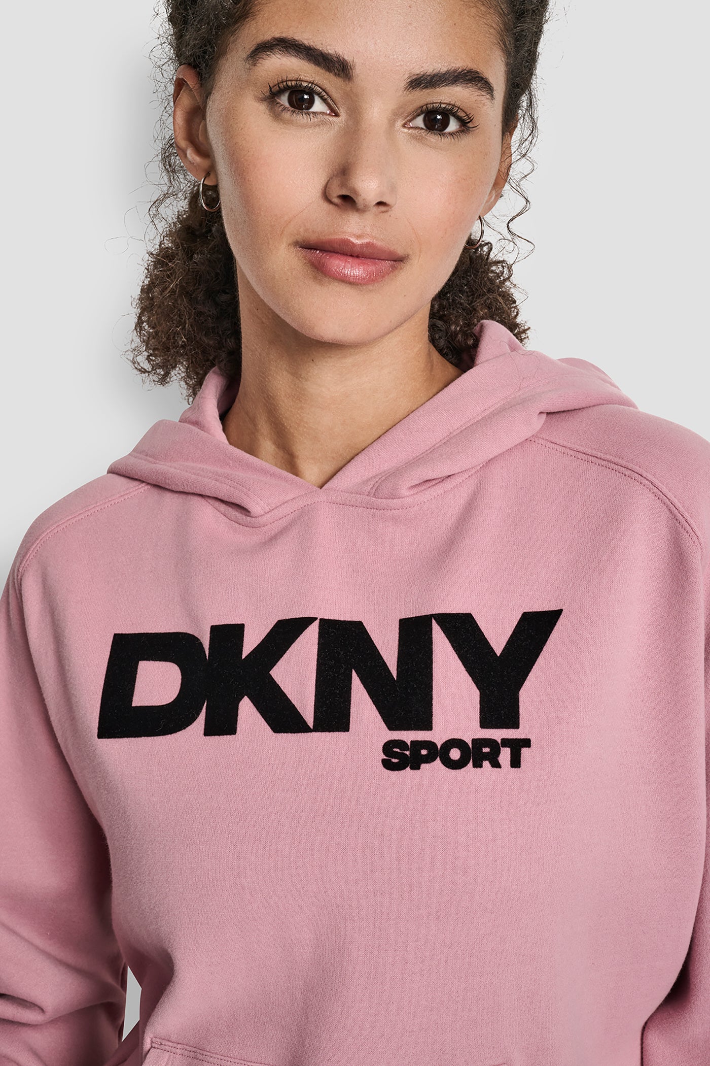 OVERSIZED FLOCKED LOGO PULLOVER HOODIE VIEW 4 | DKNY Sport OVERSIZED FLOCKED LOGO PULLOVER HOODIE VIEW 4 | DKNY Sport