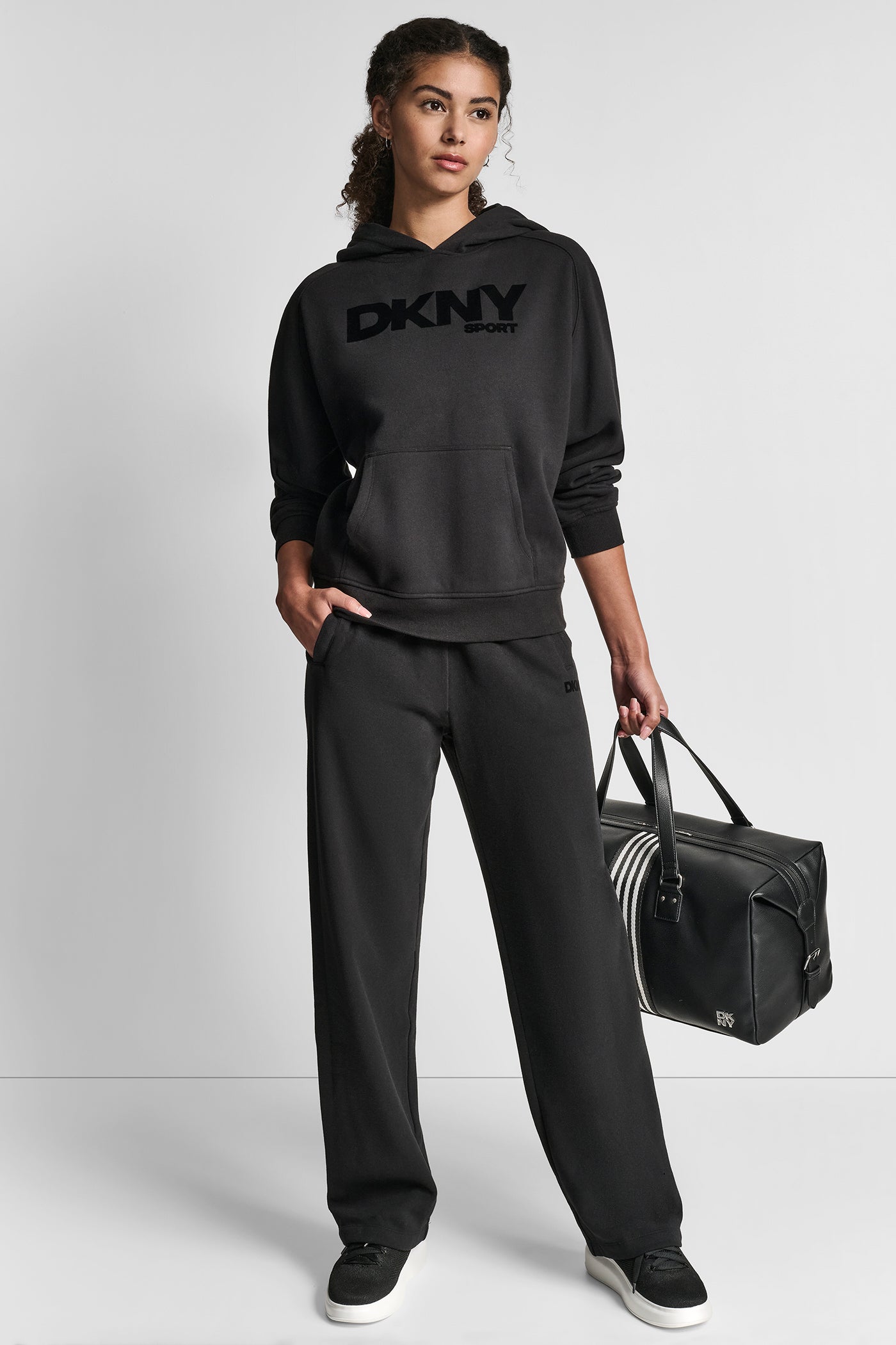 FLOCKED LOGO BOYFRIEND OPEN LEG PANT WITH POCKETS VIEW 6 | Back-To-School Shop FLOCKED LOGO BOYFRIEND OPEN LEG PANT WITH POCKETS VIEW 6 | Back-To-School Shop