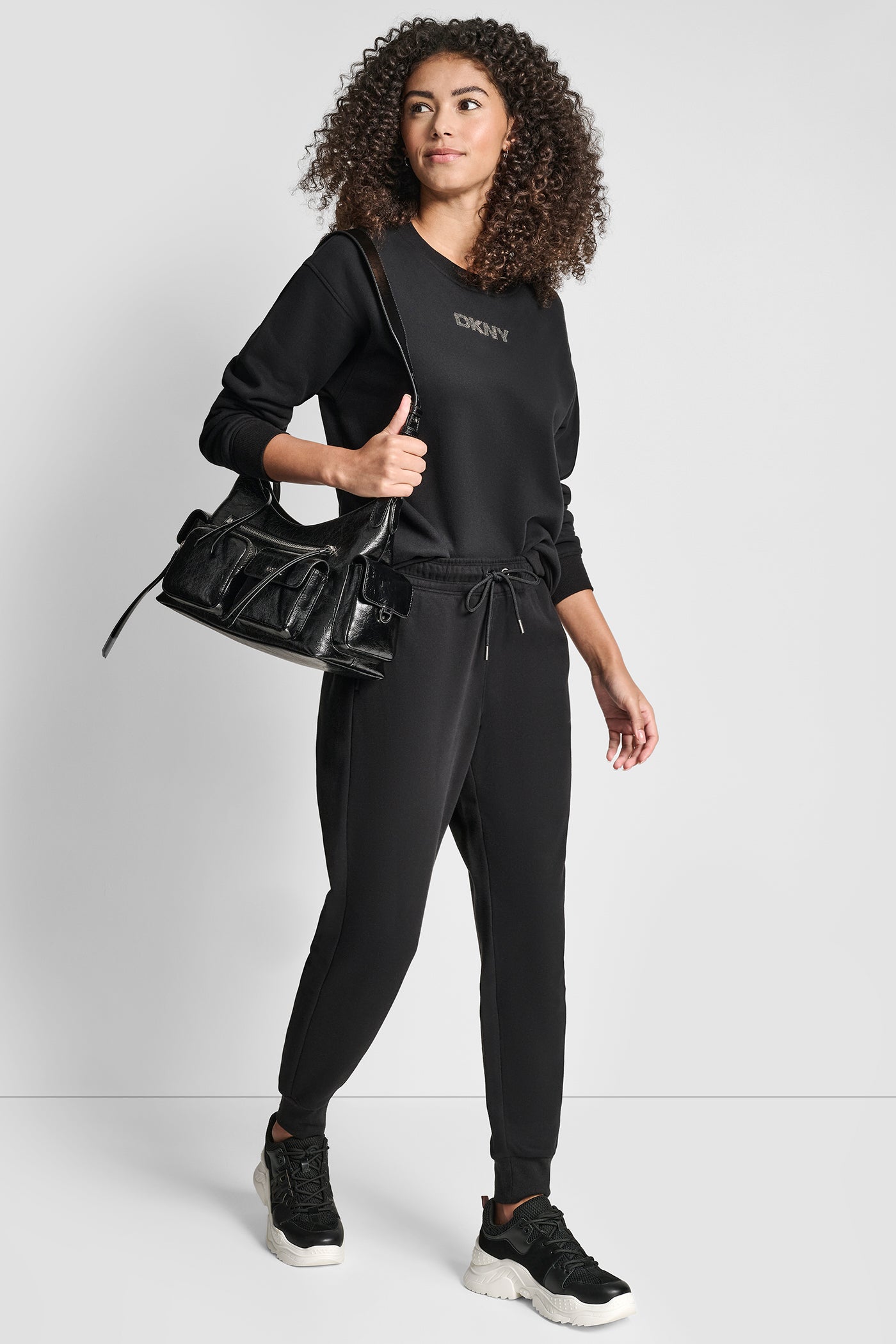 RHINESTONE LOGO NOLITA CREW NECK SWEATSHIRT VIEW 6 | DKNY Sport RHINESTONE LOGO NOLITA CREW NECK SWEATSHIRT VIEW 6 | DKNY Sport