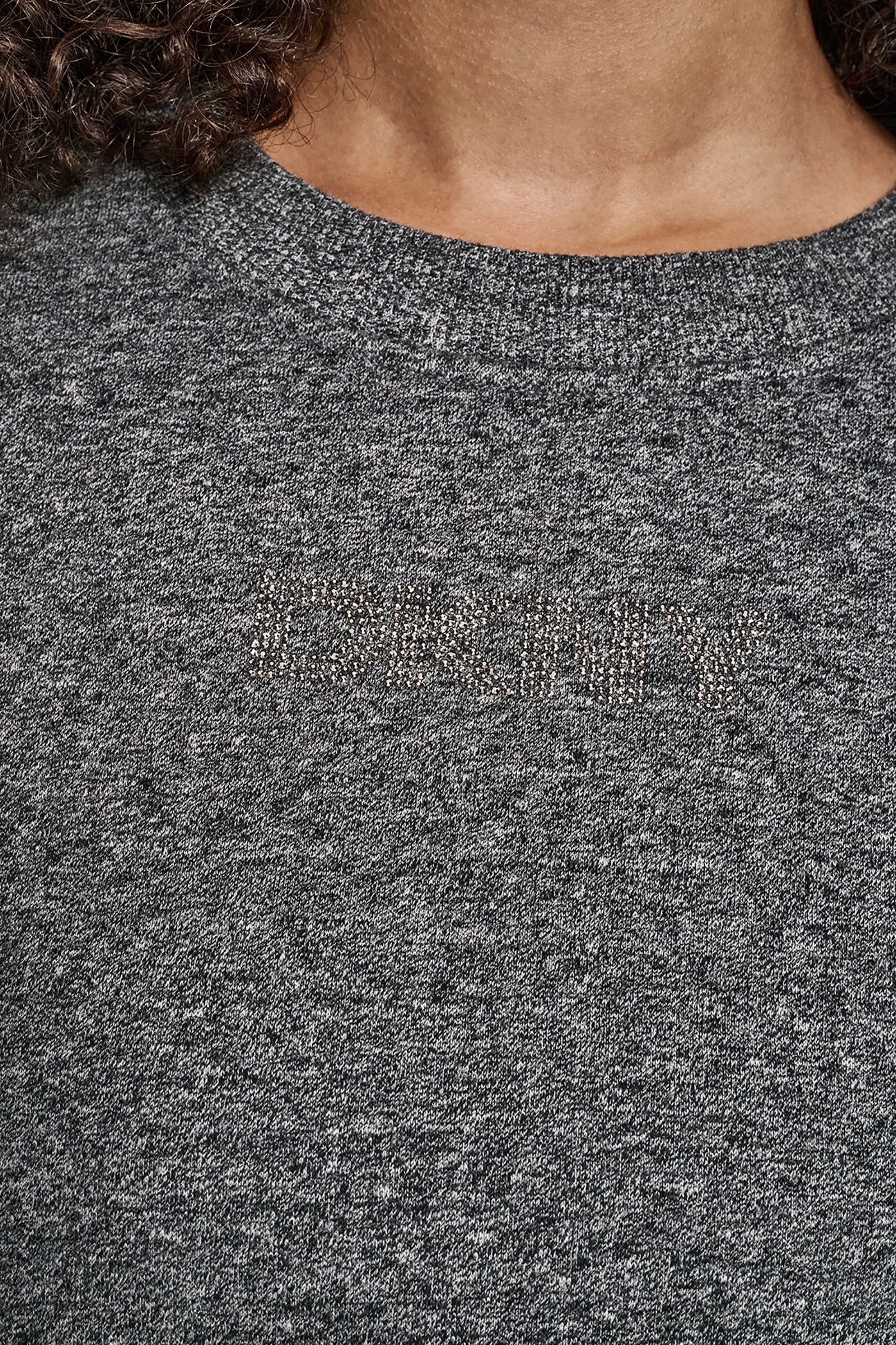 RHINESTONE LOGO NOLITA CREW NECK SWEATSHIRT VIEW 5 | DKNY Sport RHINESTONE LOGO NOLITA CREW NECK SWEATSHIRT VIEW 5 | DKNY Sport