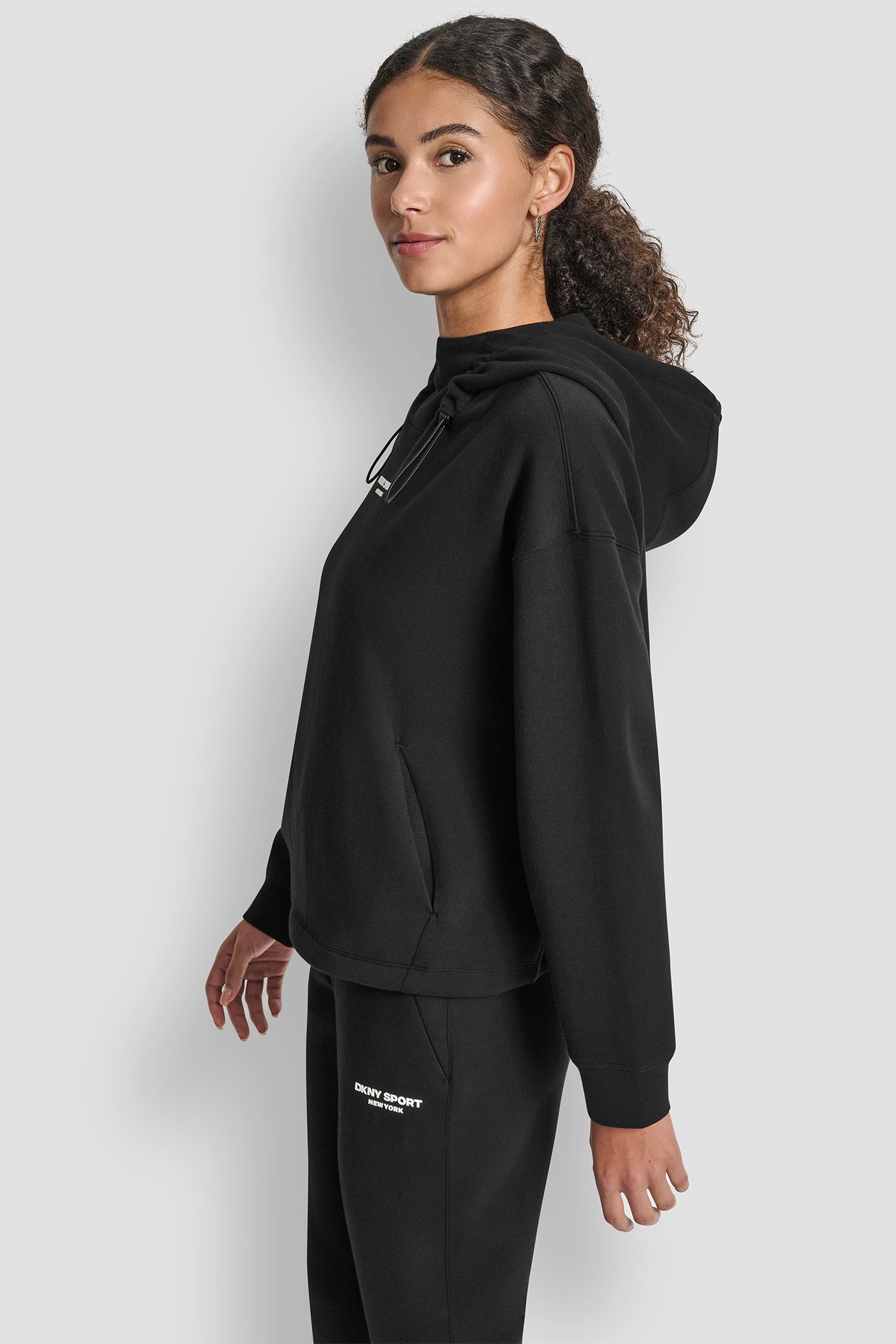 BROOKLYN SCUBA HOODIE WITH BUNGEE DETAIL AND POCKETS VIEW 3 | All Products BROOKLYN SCUBA HOODIE WITH BUNGEE DETAIL AND POCKETS VIEW 3 | All Products